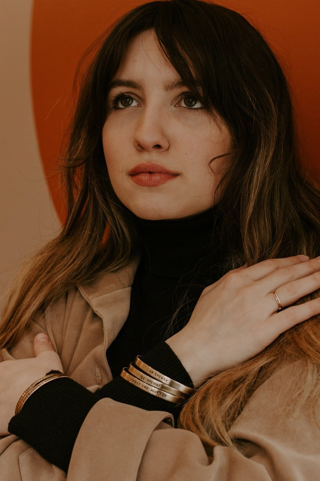 Stamped Brass Cuff - Océanne Favorite Quotes Bracelets + Anklets