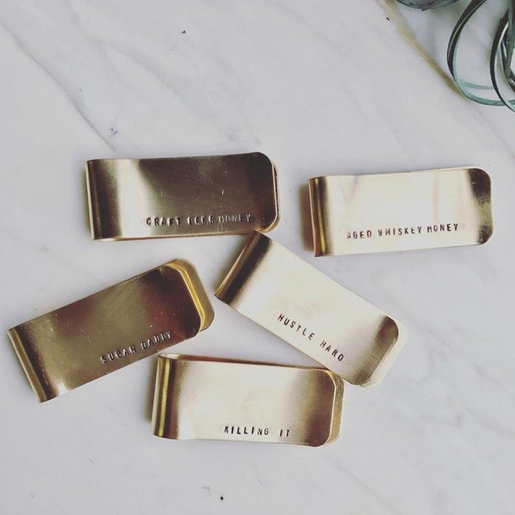 Stamped Money Clip Bags + Pouches