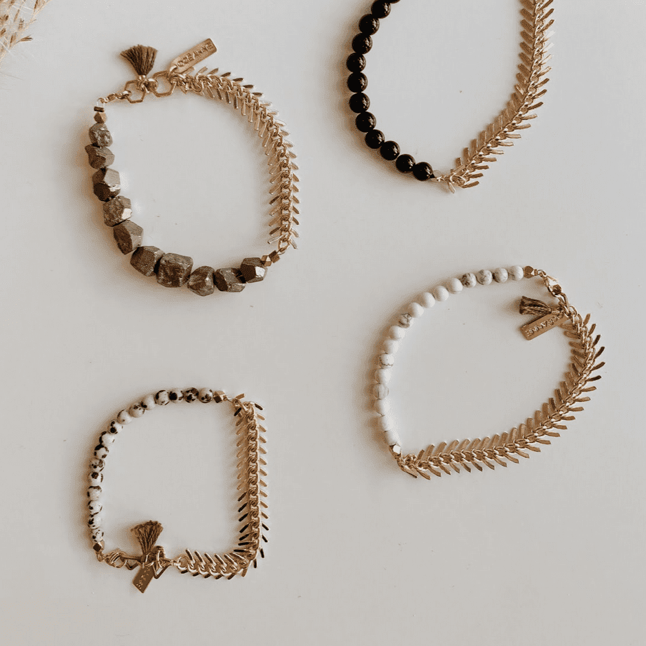 Stone and Chain Bracelet Bracelets + Anklets