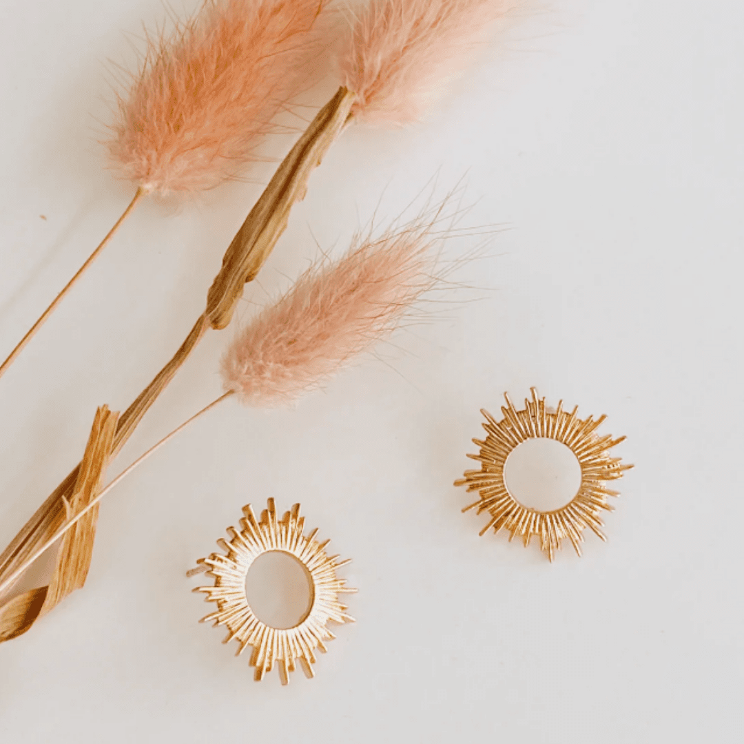 Sunburst Studs Earrings