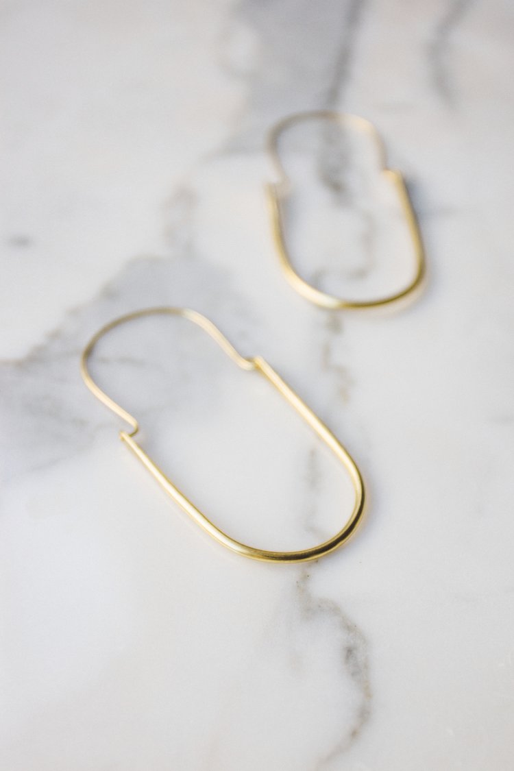 U-Shaped Hoops Earrings