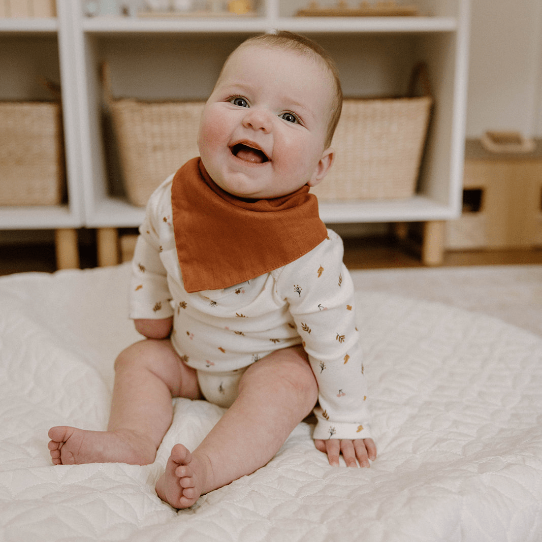 100% Linen Drool Bib Babies + Kids