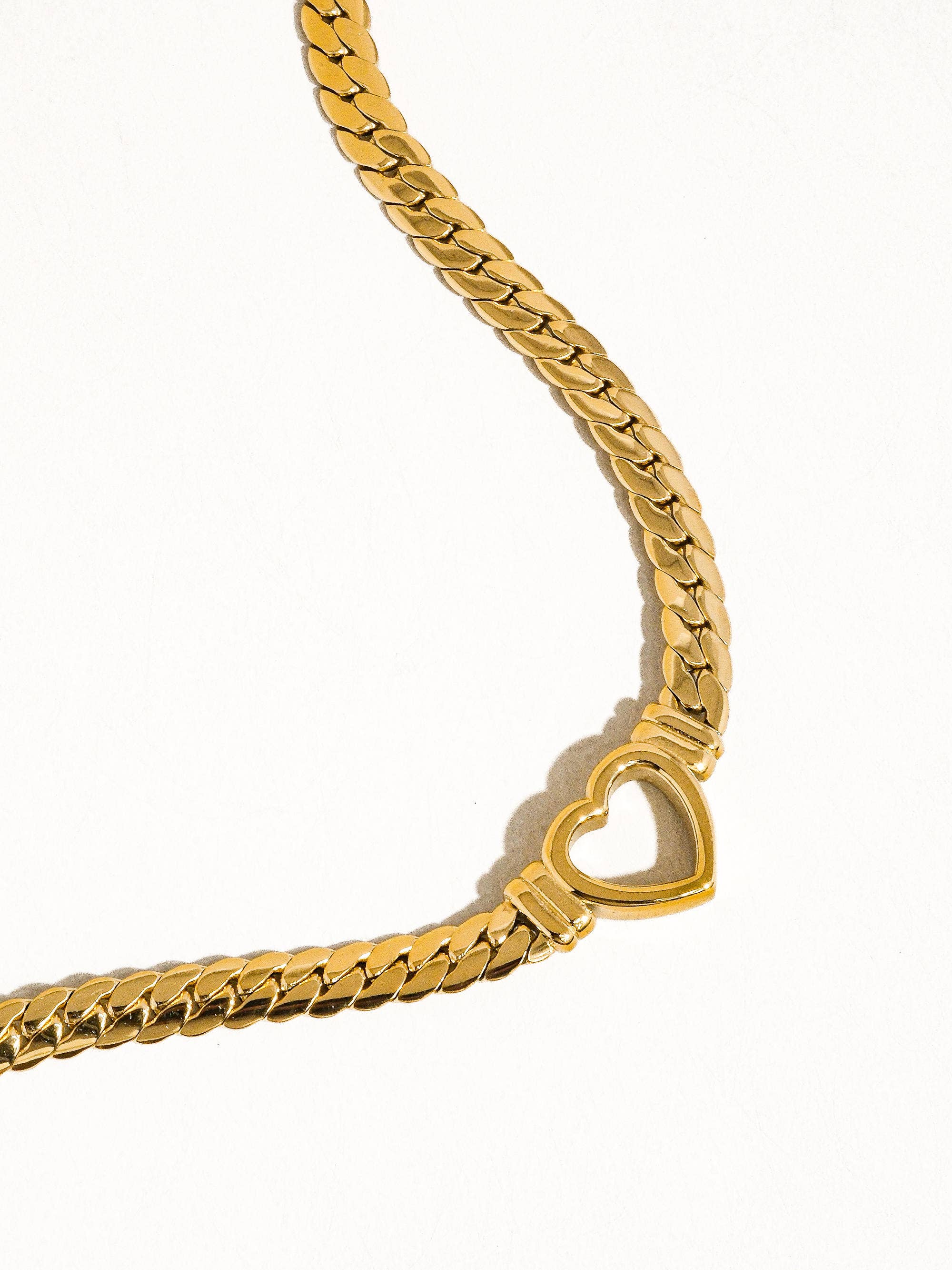 Tessa Heart Snake Chain Necklace