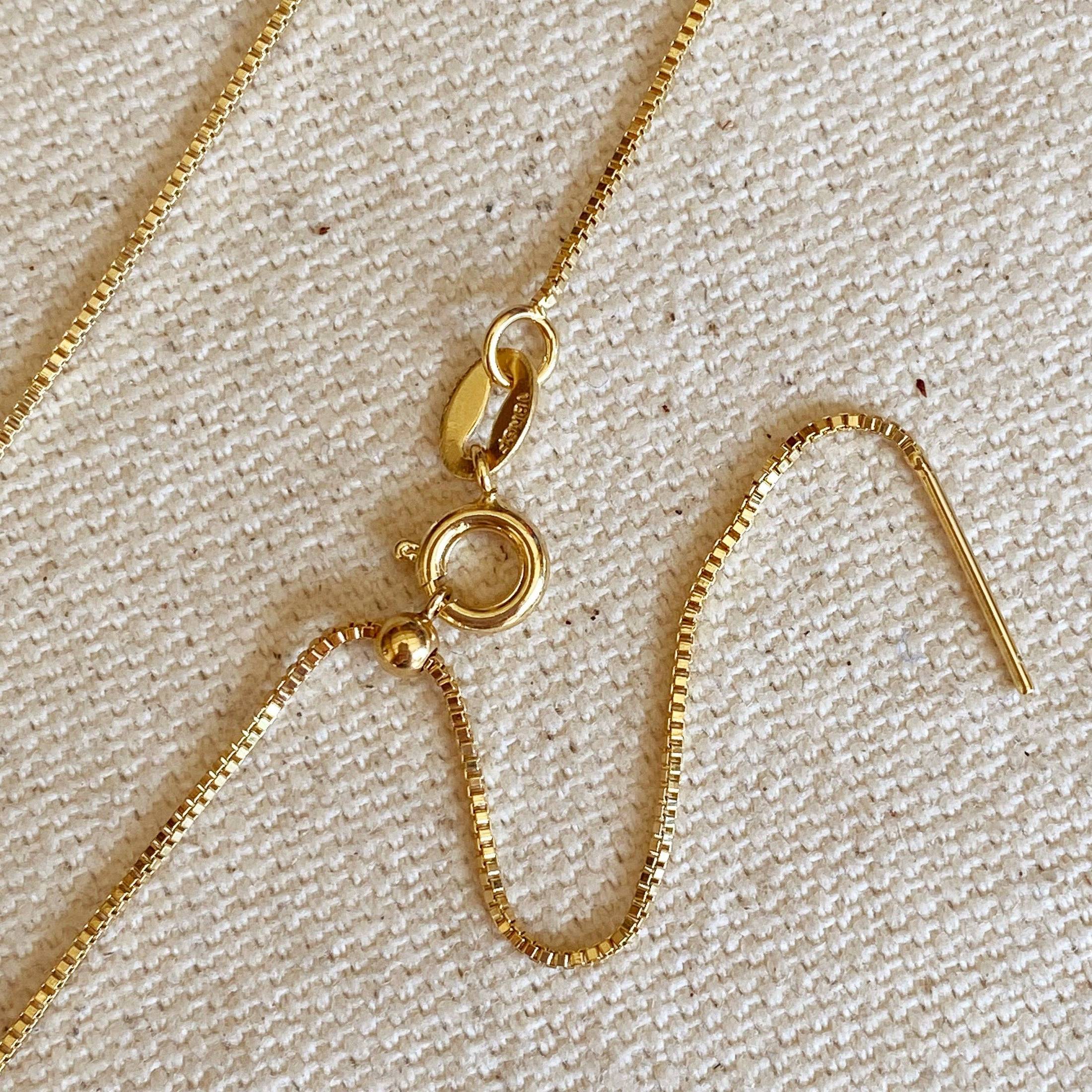 18k Gold Filled Adjustable Chain Necklaces