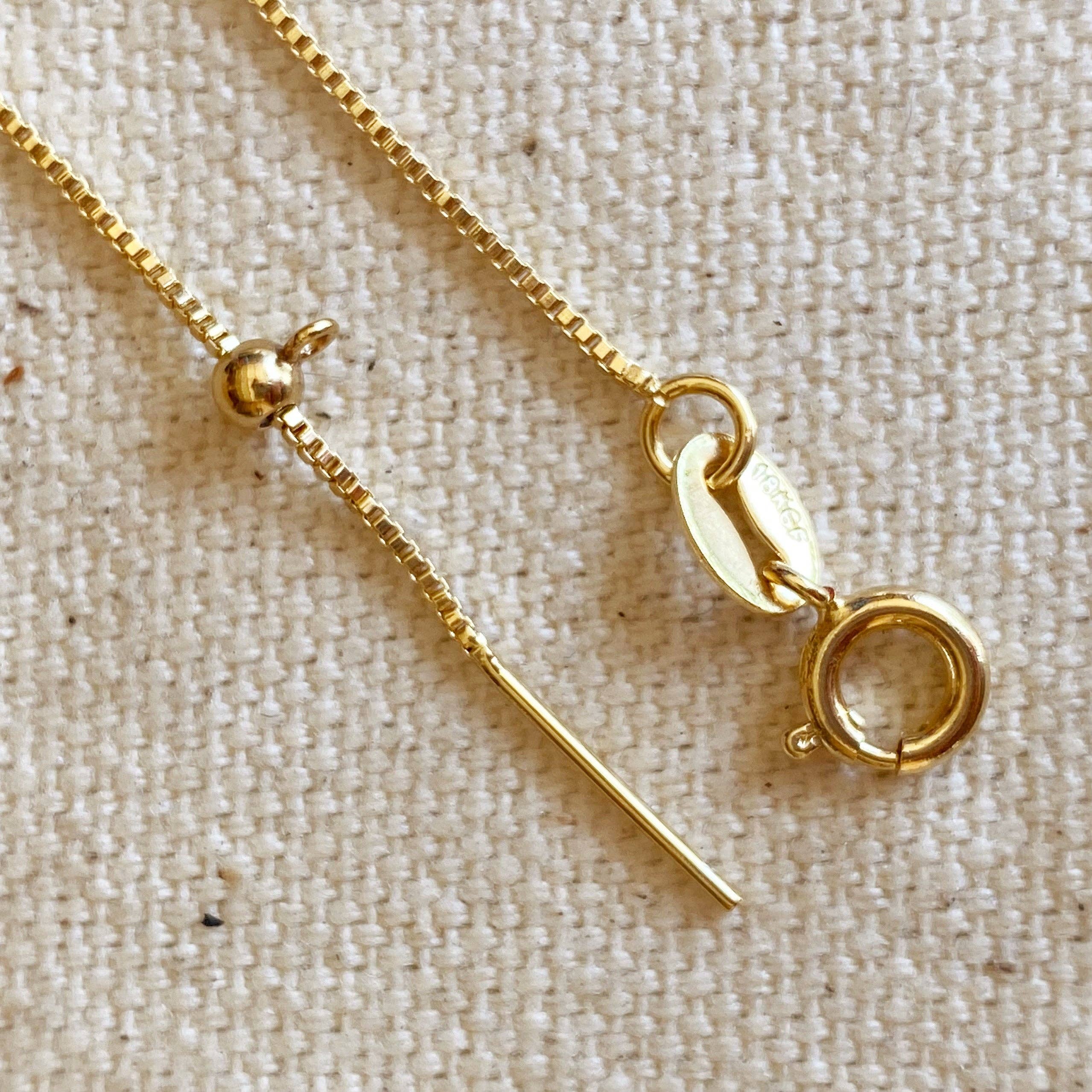 18k Gold Filled Adjustable Chain Necklaces