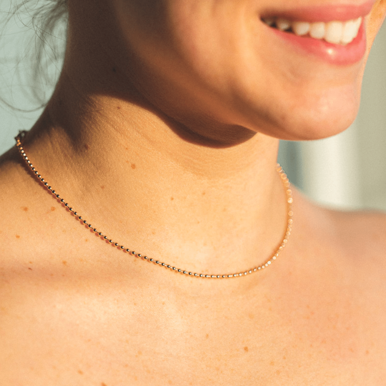 18k Gold Filled Ball Chain Necklaces