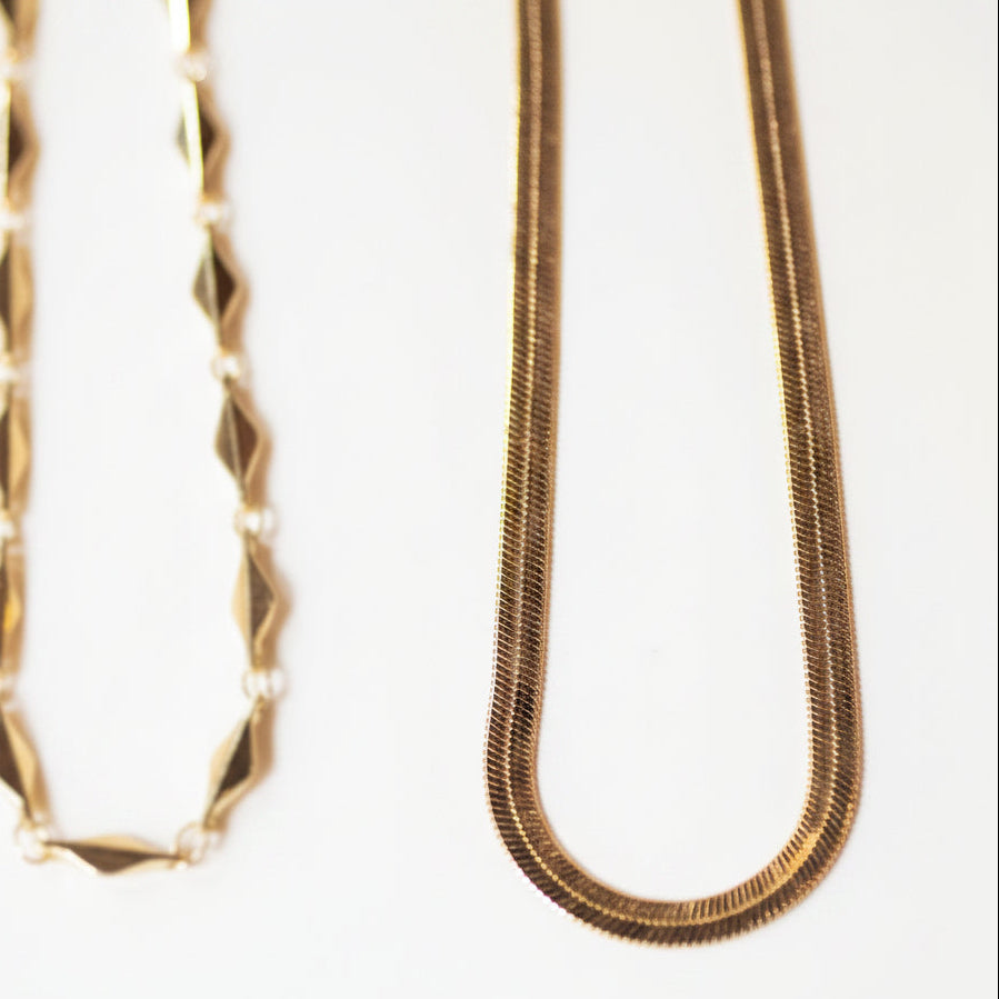 18k Gold Filled Herringbone Anklet Bracelets + Anklets