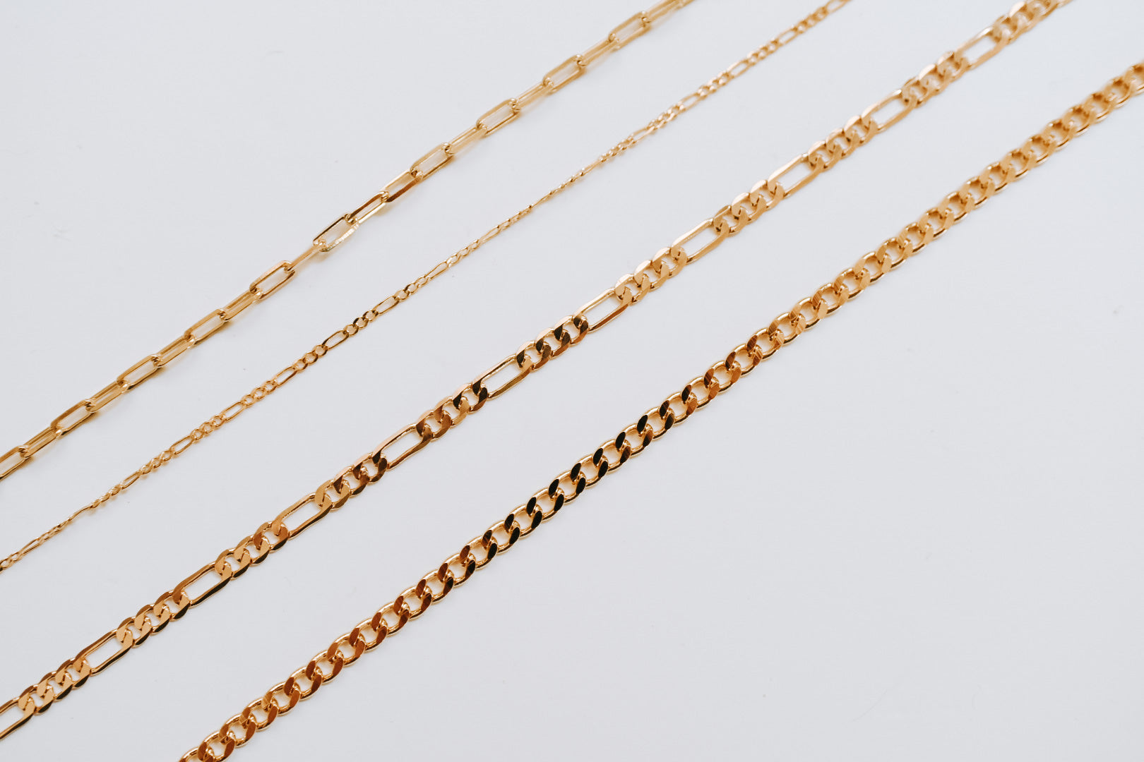 18k Gold Filled Petite Figaro Chain Necklaces
