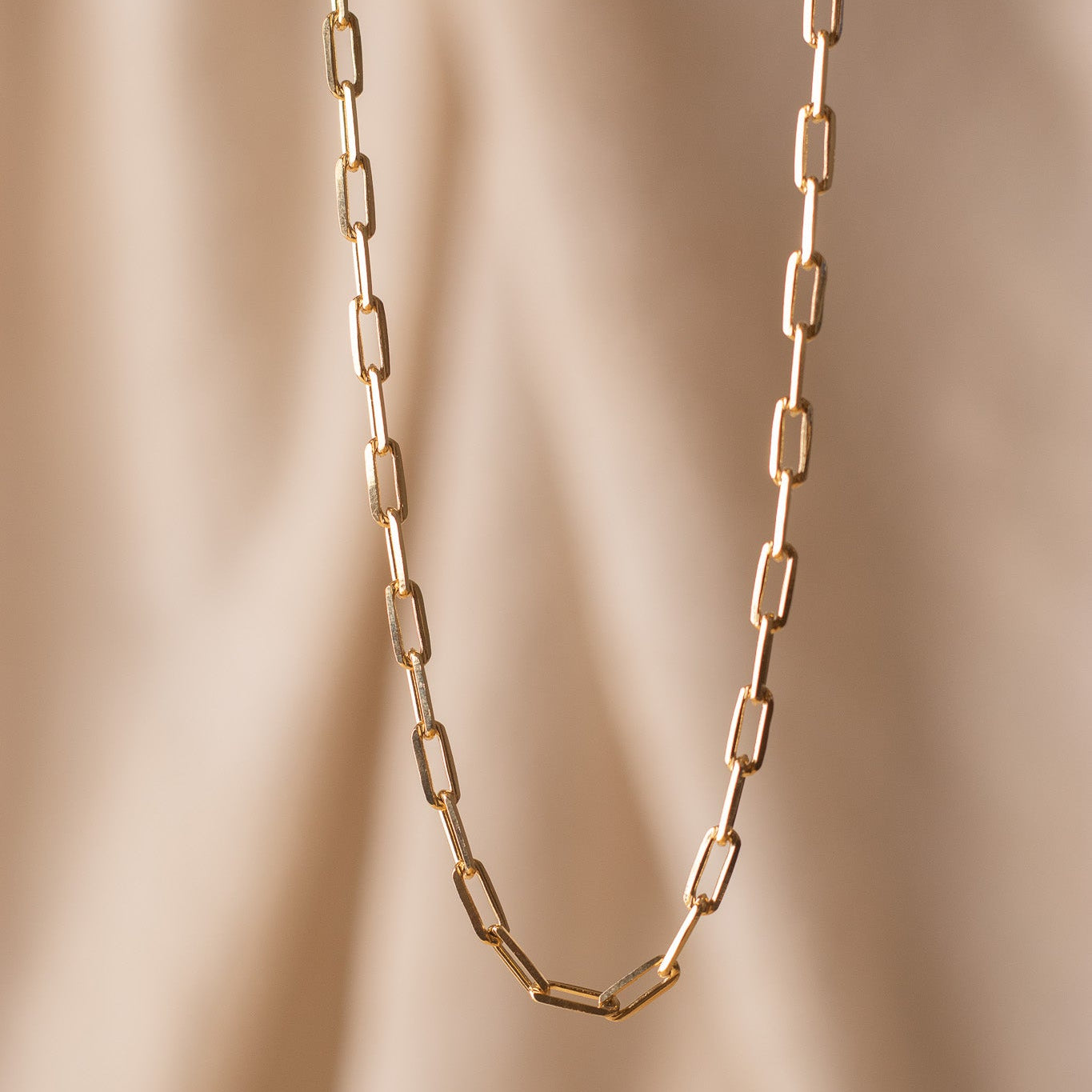 18k Gold Filled Petite Paperclip Chain Necklaces