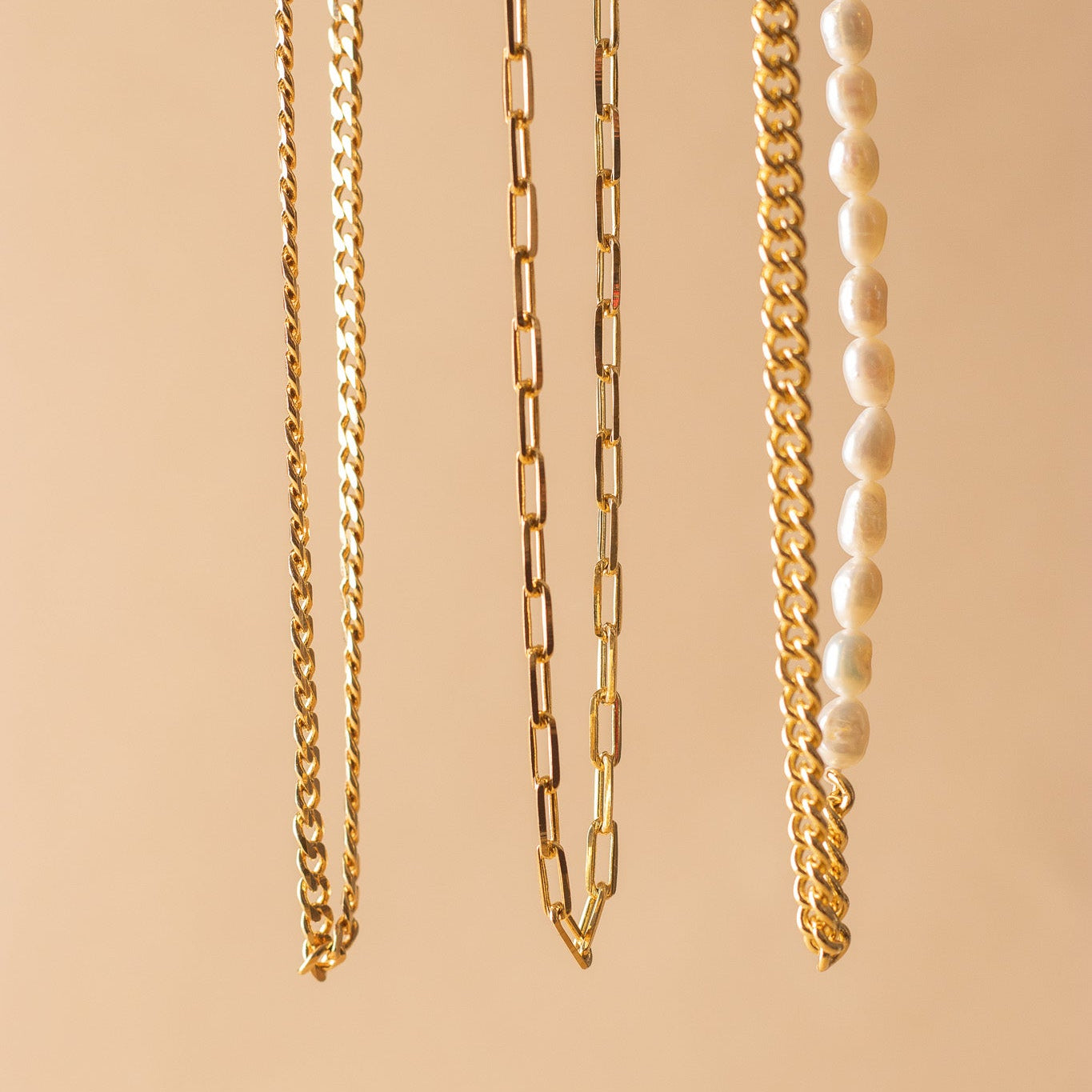 18k Gold Filled Petite Paperclip Chain Necklaces