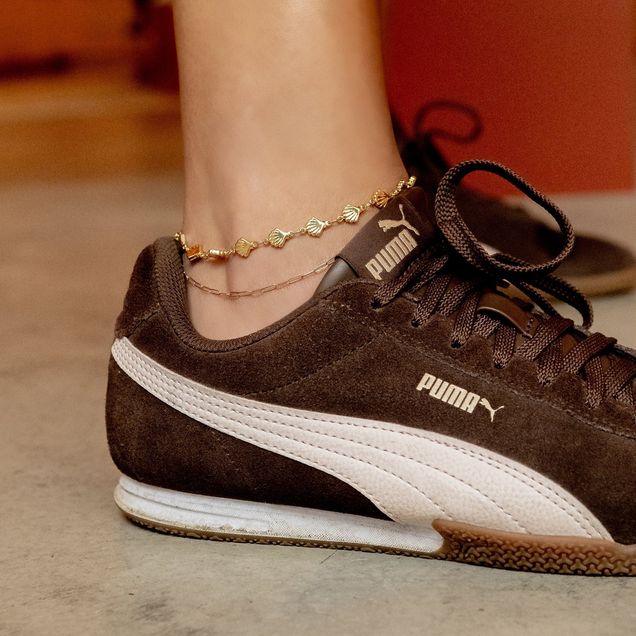 18k Gold Filled Scallop Anklet Bracelets + Anklets