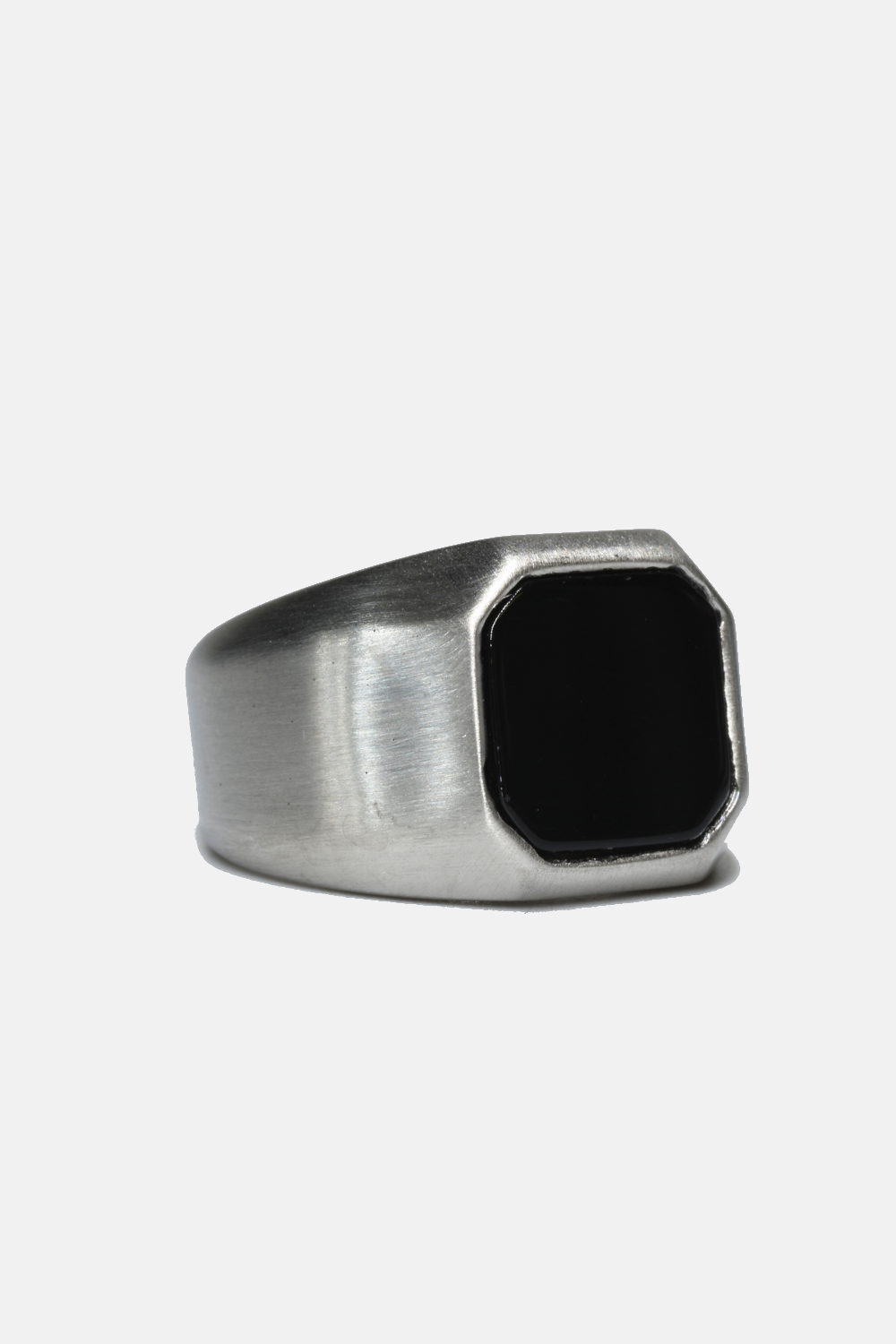 Onyx Inlay Octagon Ring