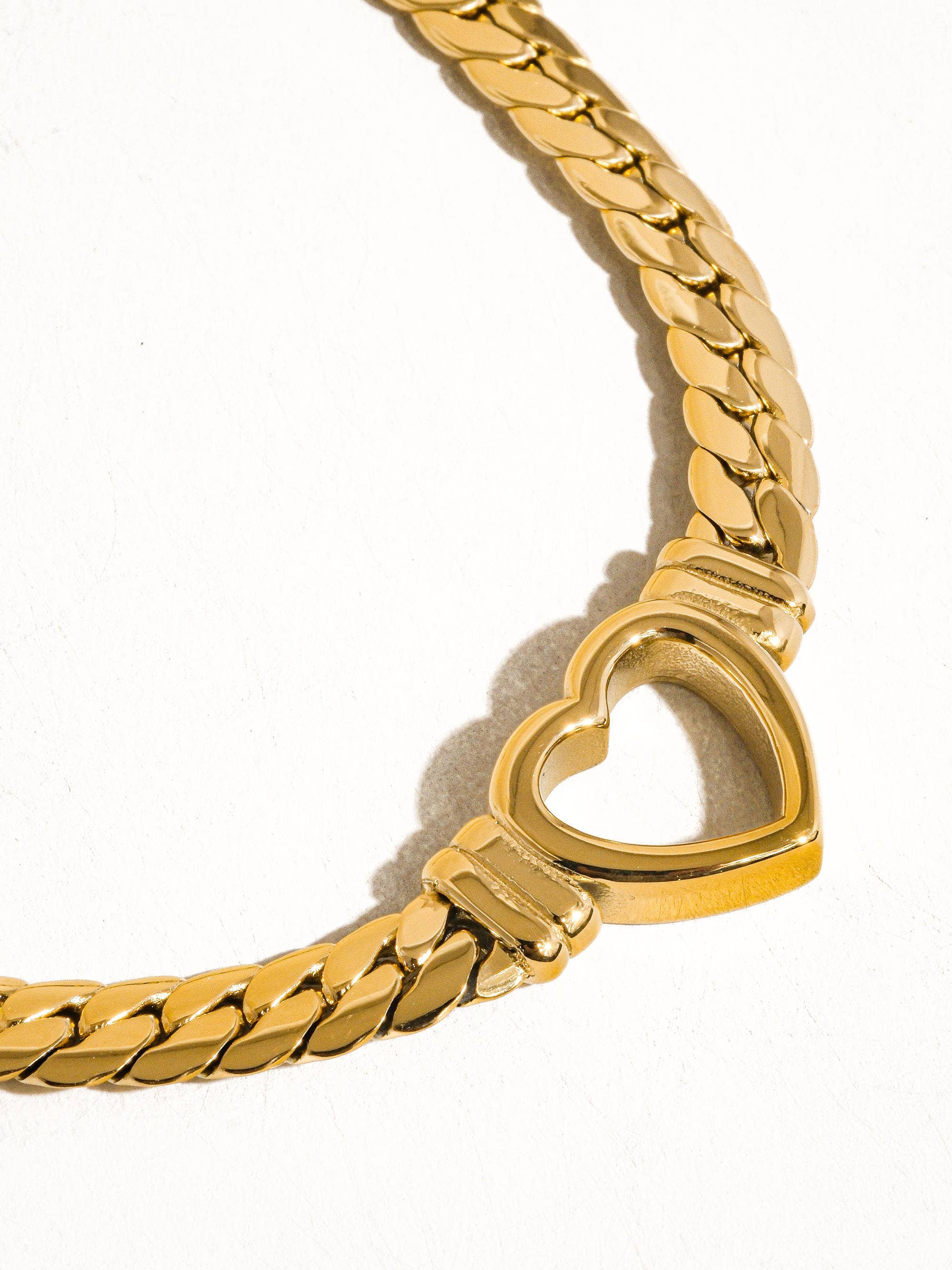 Tessa Heart Snake Chain Necklace