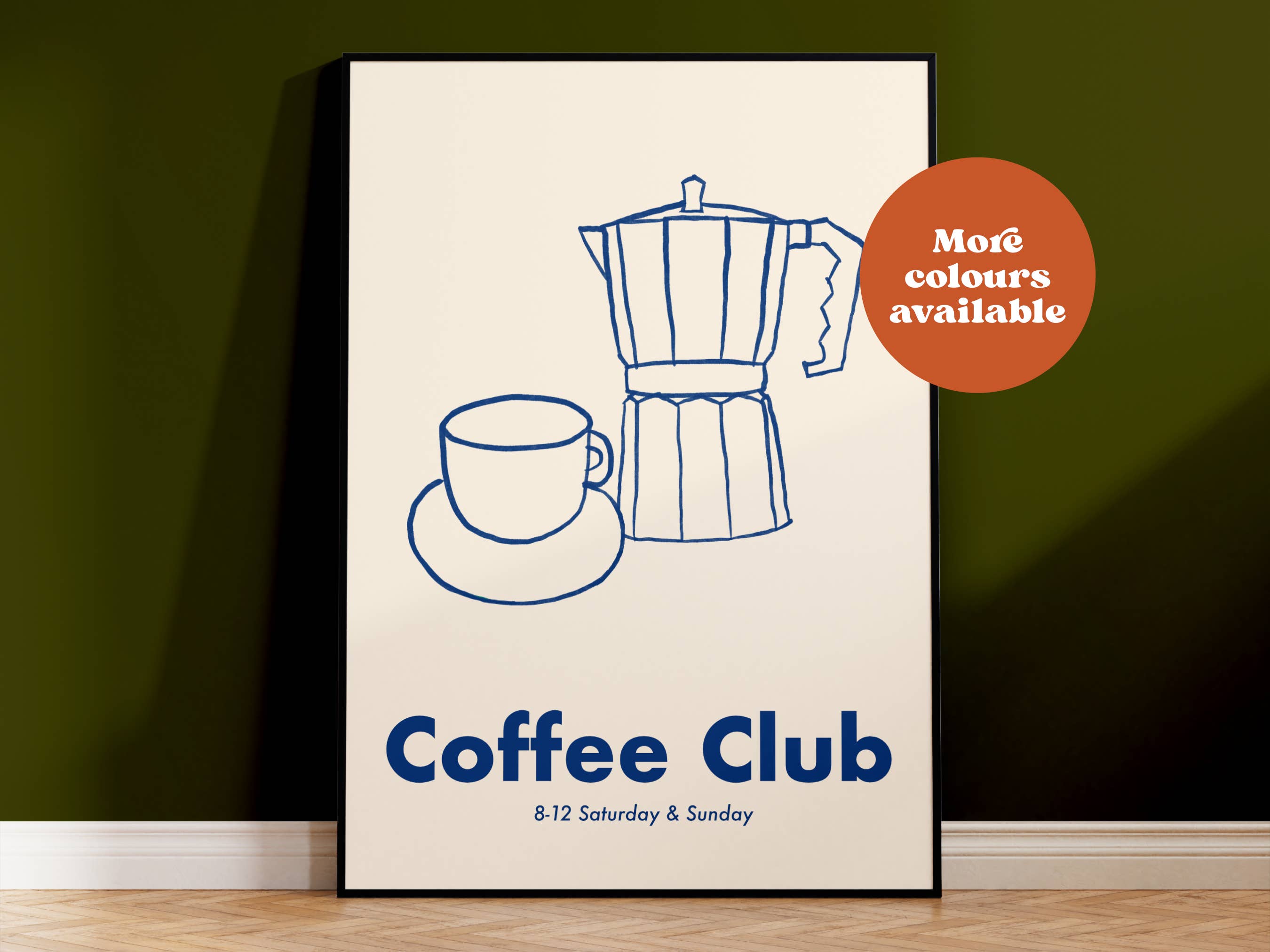 Coffee Club Handdrawn Print