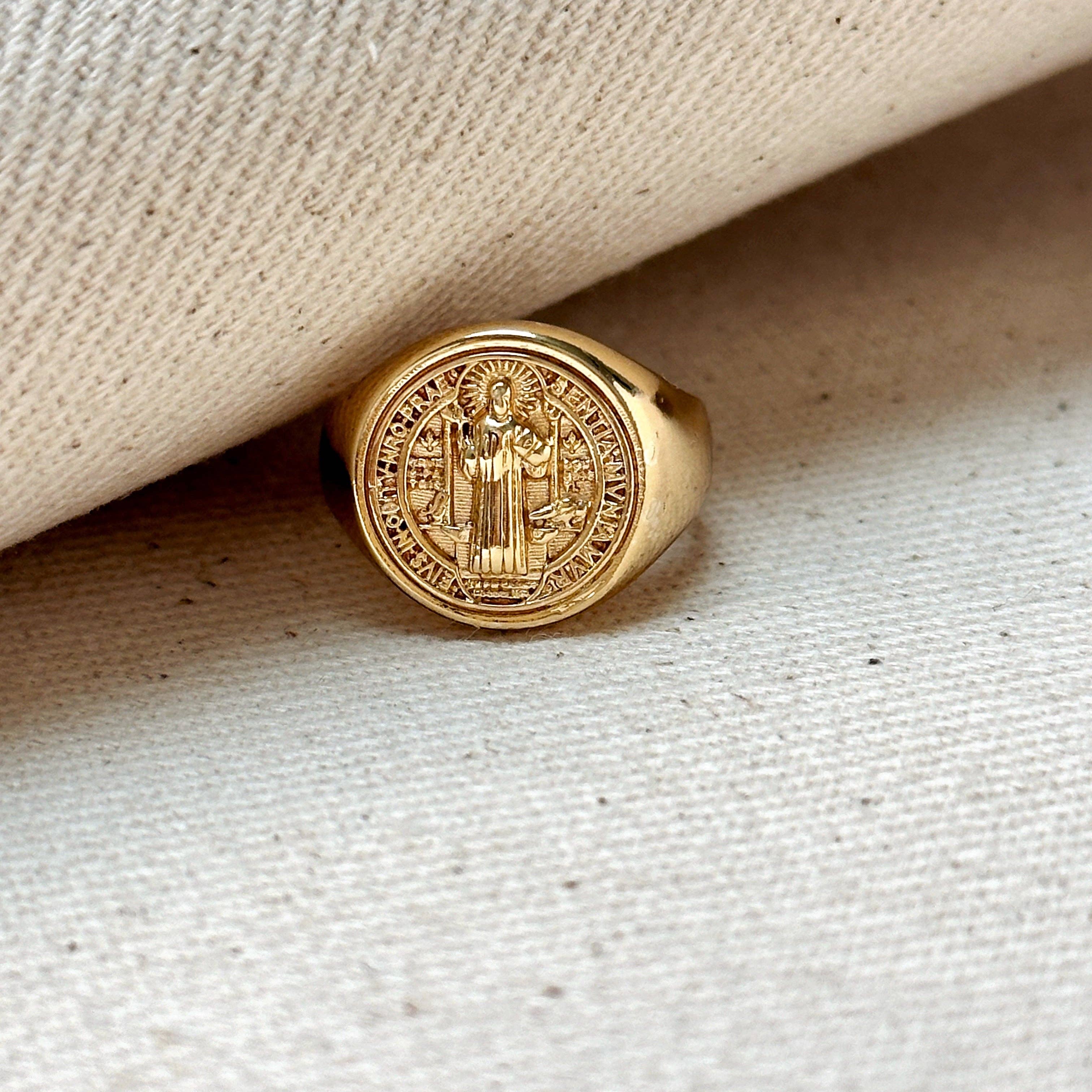 Saint Benedict Signet Ring