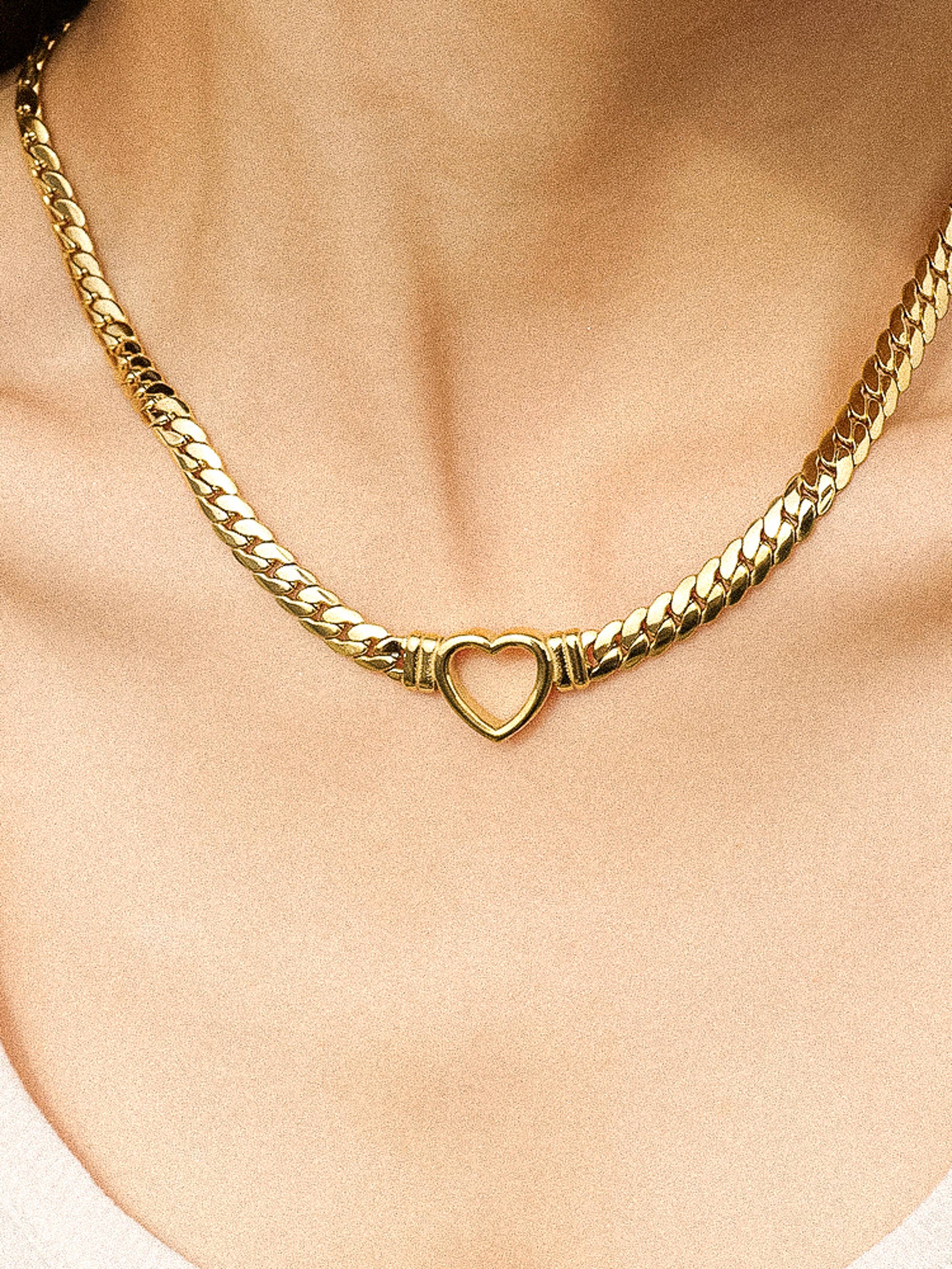 Tessa Heart Snake Chain Necklace