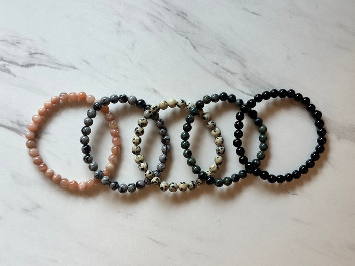 6mm Stone Beaded Bracelets