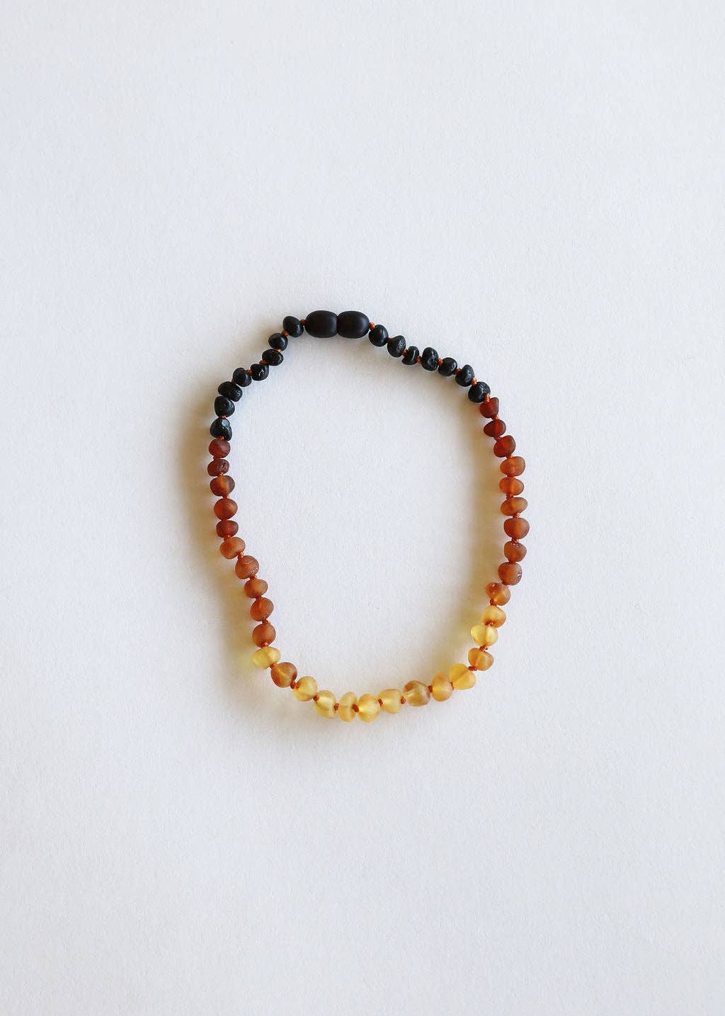 Raw Ombre Rainbow Baltic Sea Amber Beaded Childrens 13" Necklace