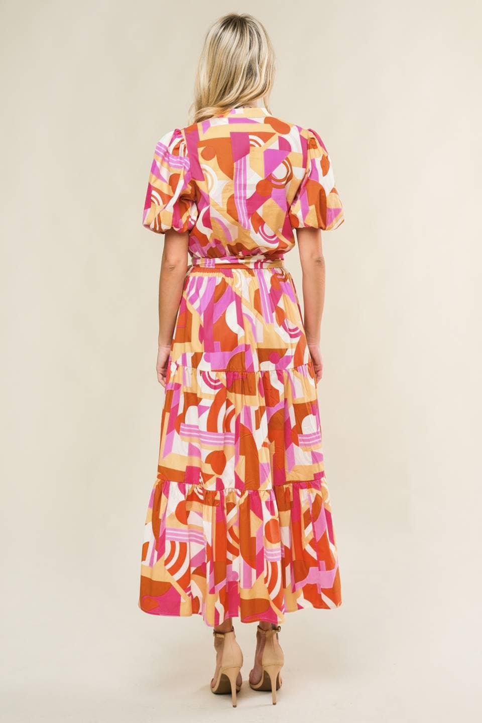 Abstract Print Woven Midi Dress Dresses + Jumpsuits