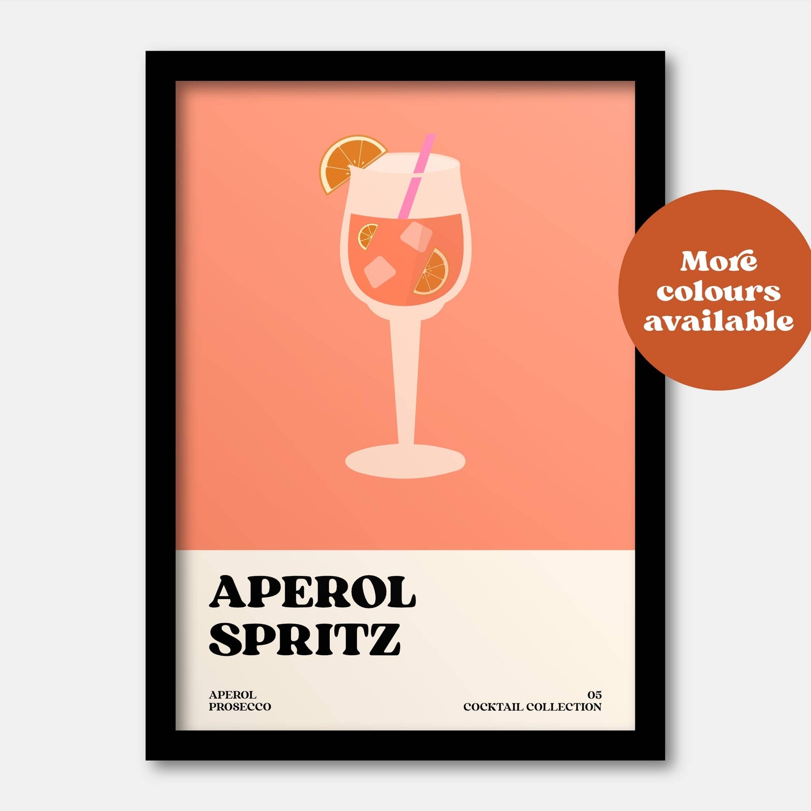 Aperol Spritz Cocktail Print Home Decor