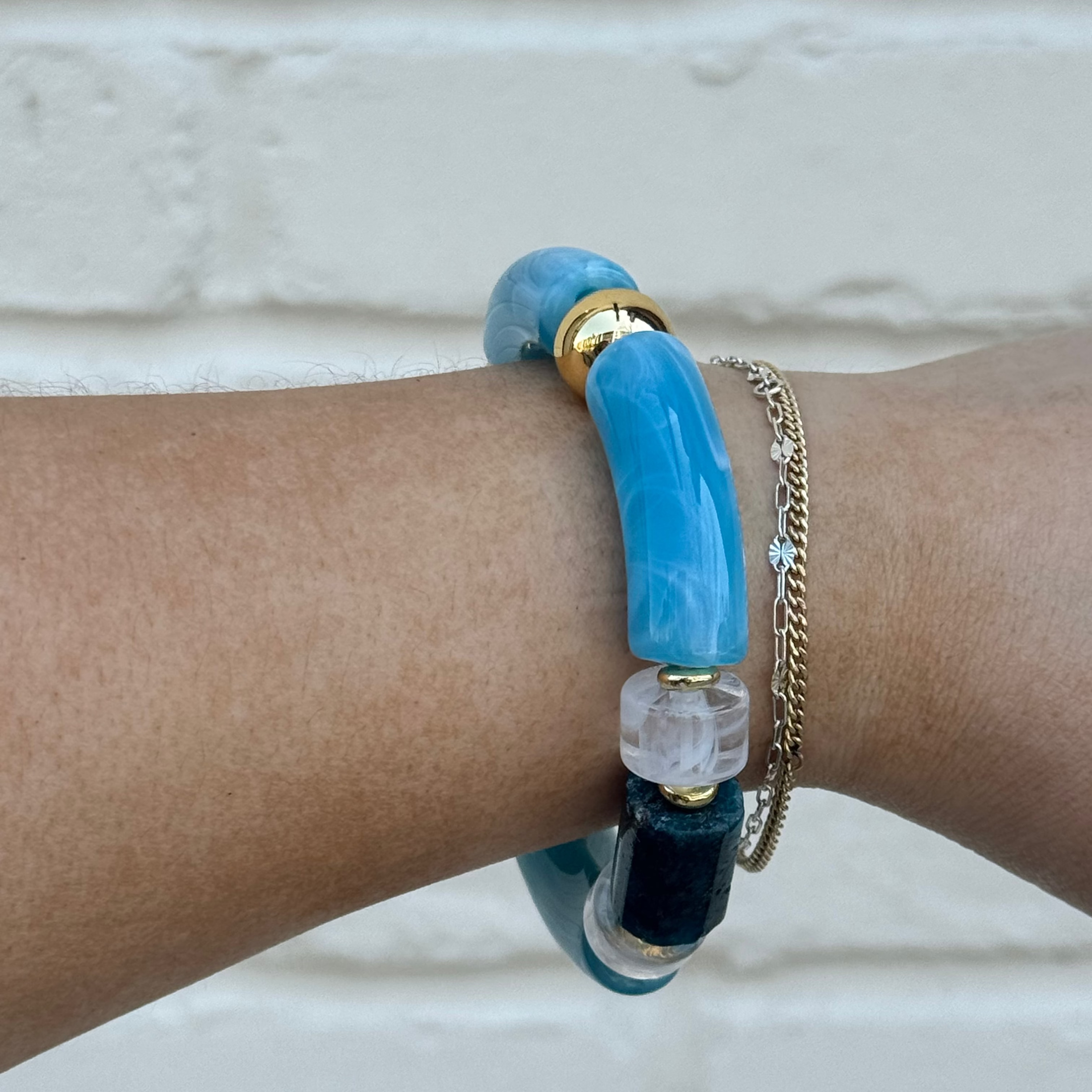 Aquamarine Gemstone Bracelet Bracelets + Anklets