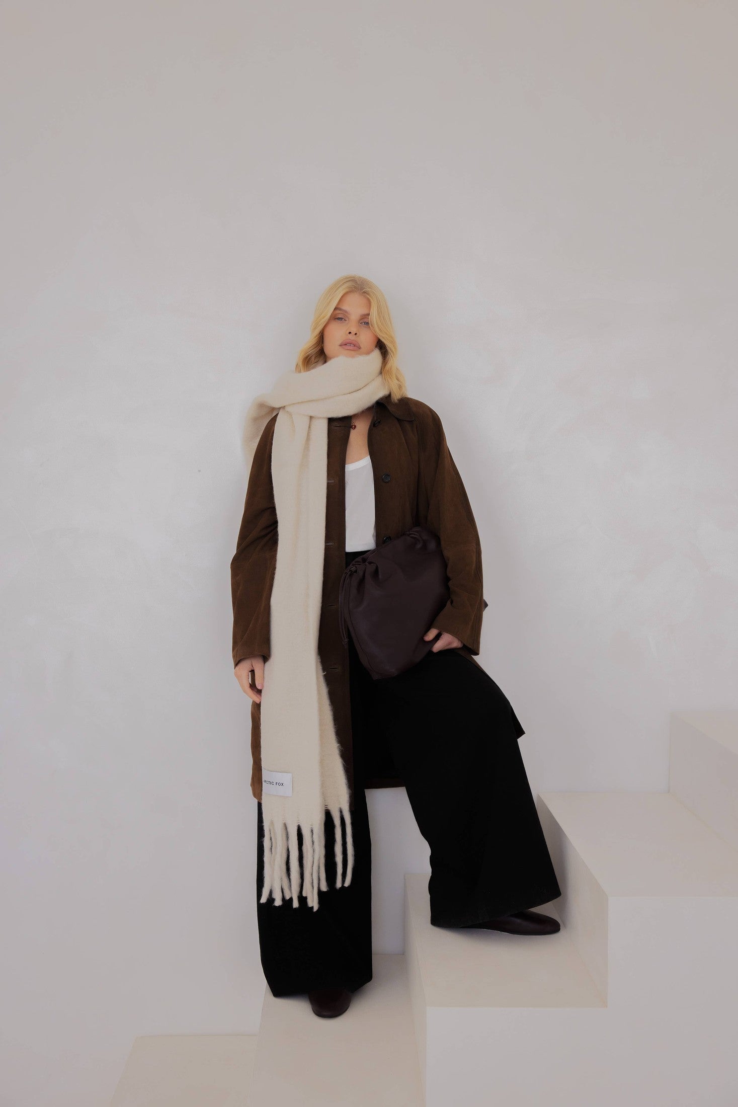 Arctic Fox & Co. - North America - The Reykjavik Scarf - 100% Recycled - Pebble Beige - FW25 