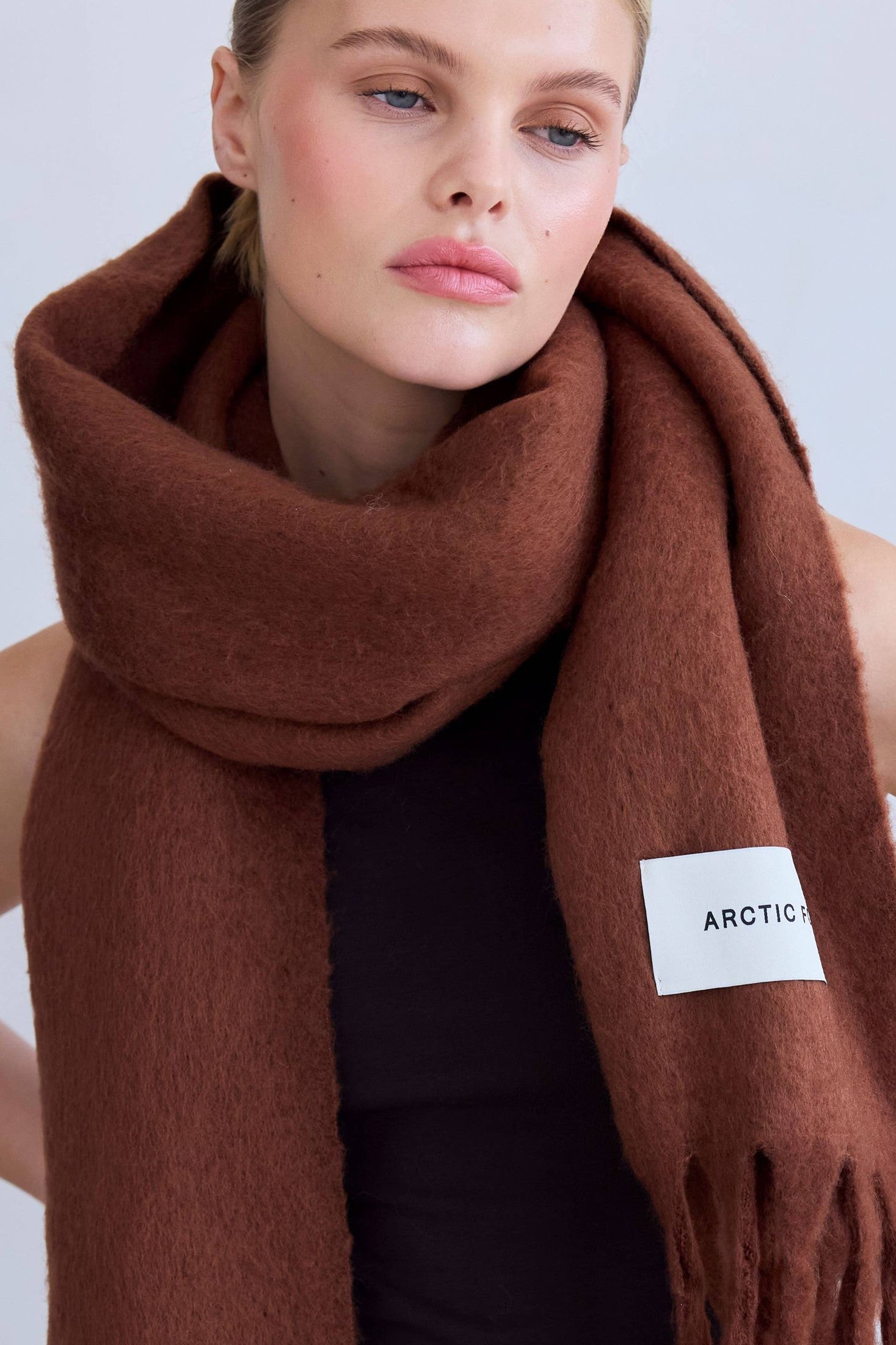 Arctic Fox & Co. - North America - The Stockholm Scarf - 100% Recycled - Sepia - FW25 
