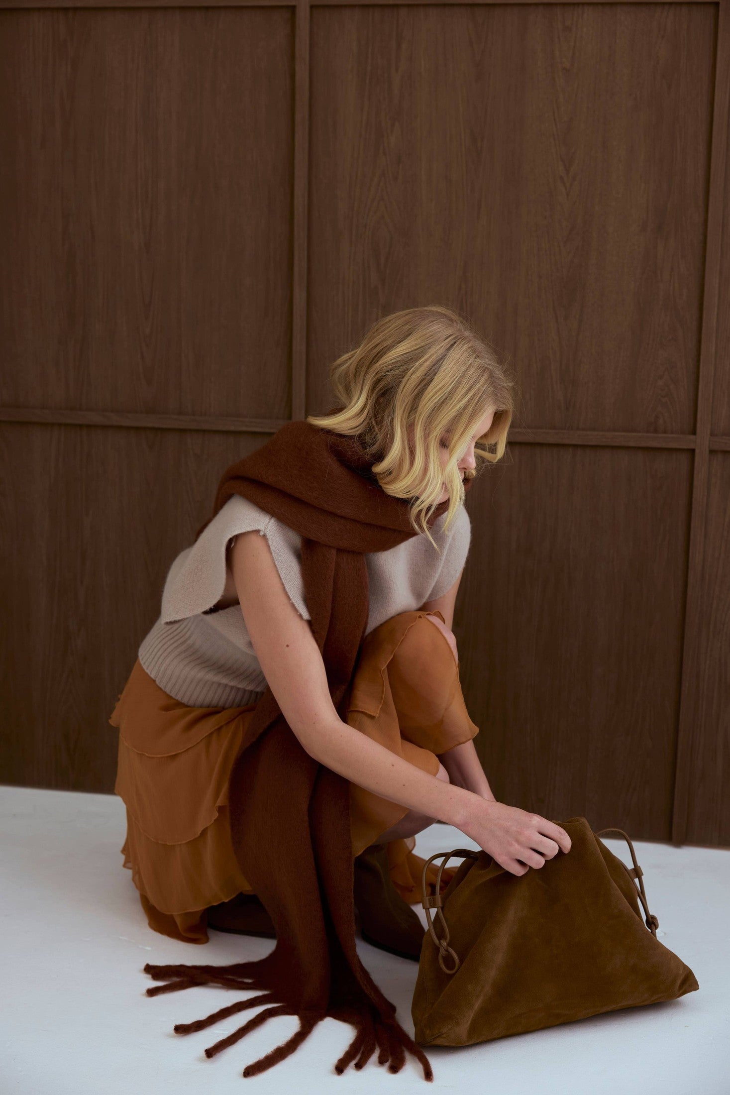 Arctic Fox & Co. - North America - The Stockholm Scarf - 100% Recycled - Sepia - FW25 