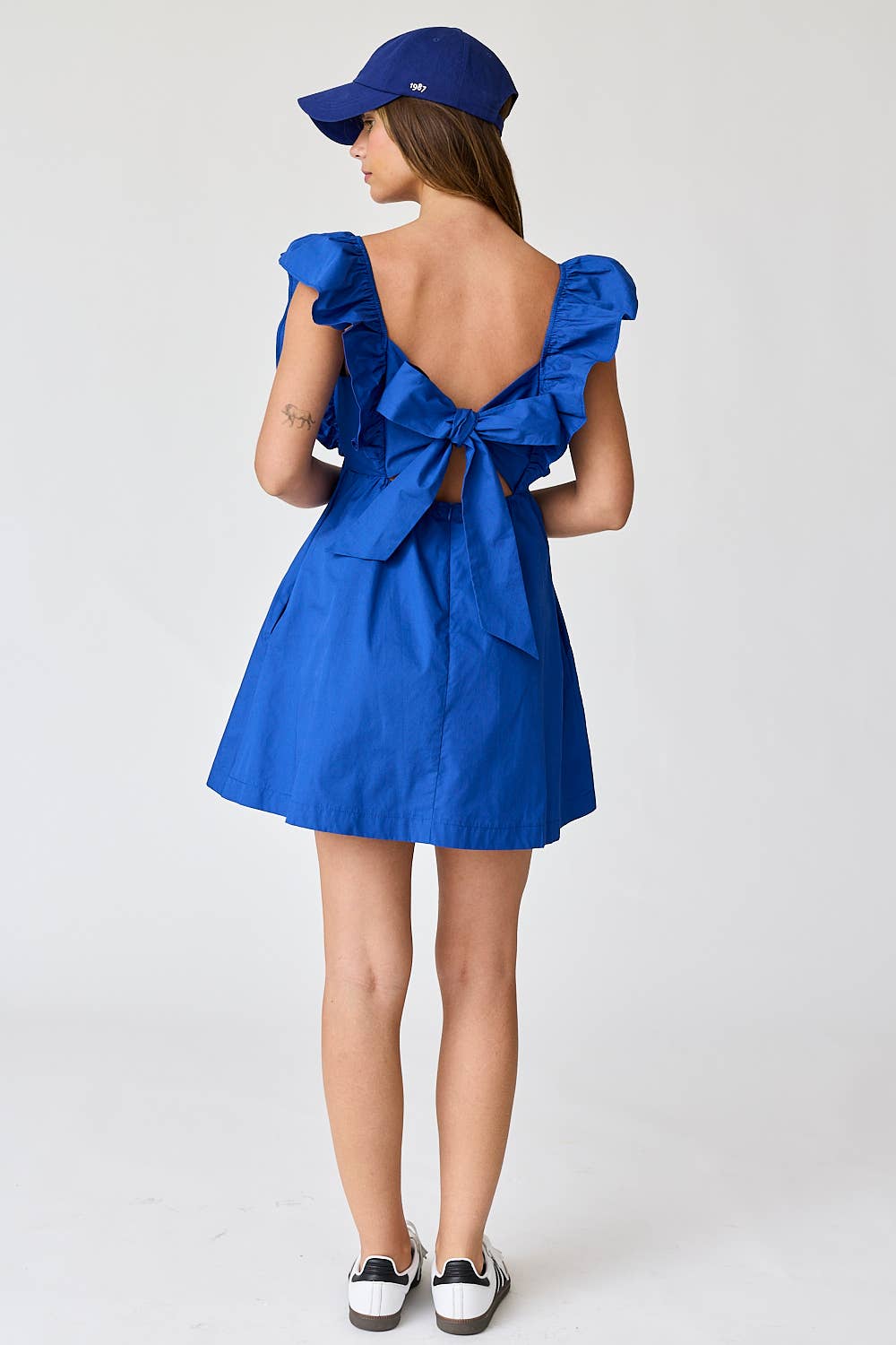 Audrey Tie-Back Ruffle Mini Dress Dresses + Jumpsuits