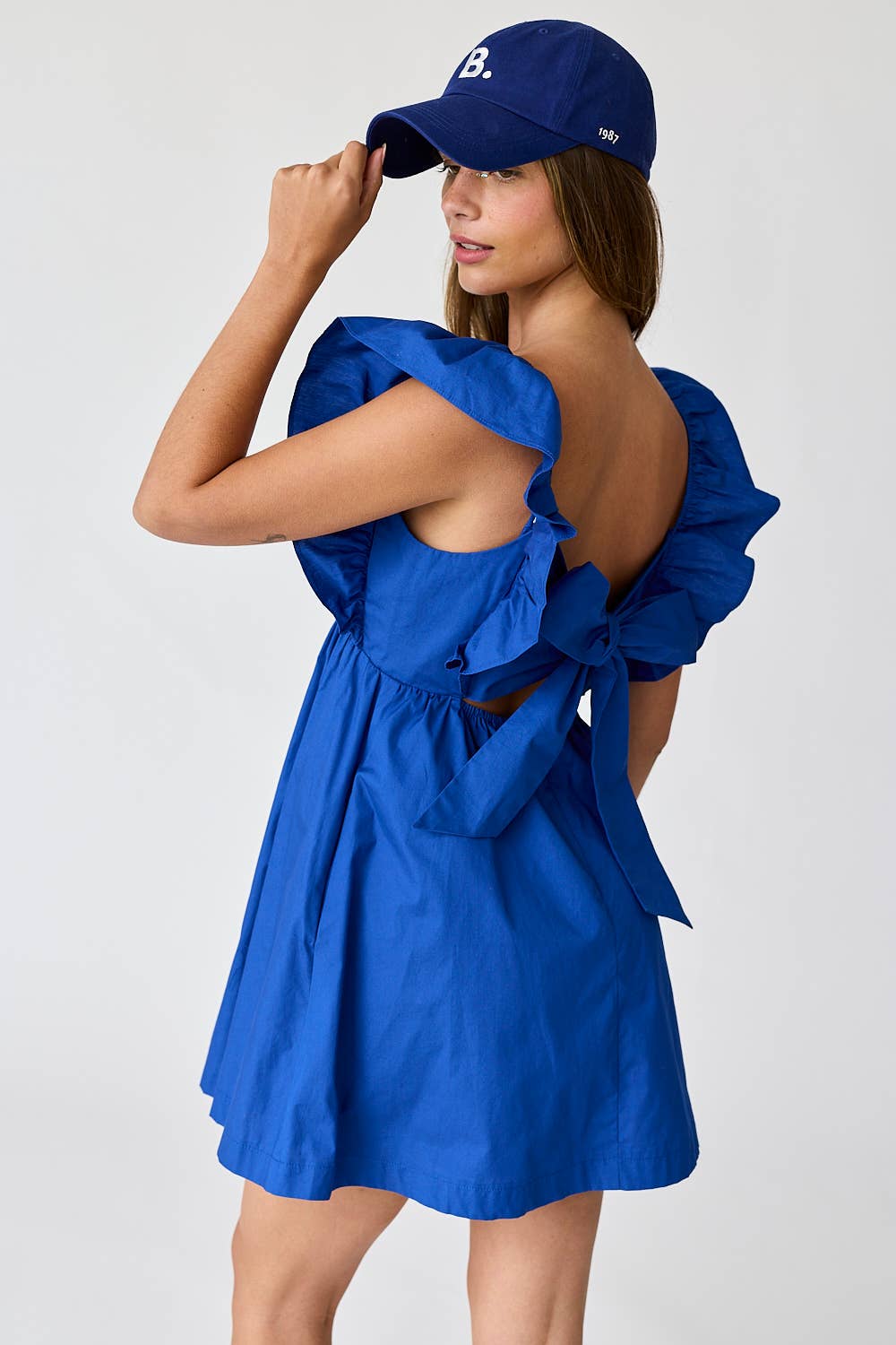 Audrey Tie-Back Ruffle Mini Dress Dresses + Jumpsuits