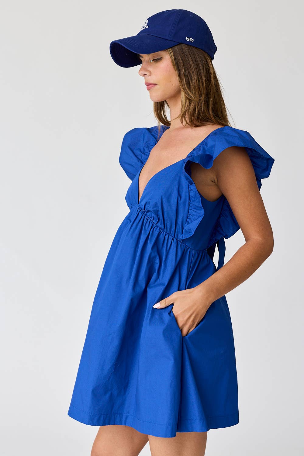 Audrey Tie-Back Ruffle Mini Dress Dresses + Jumpsuits