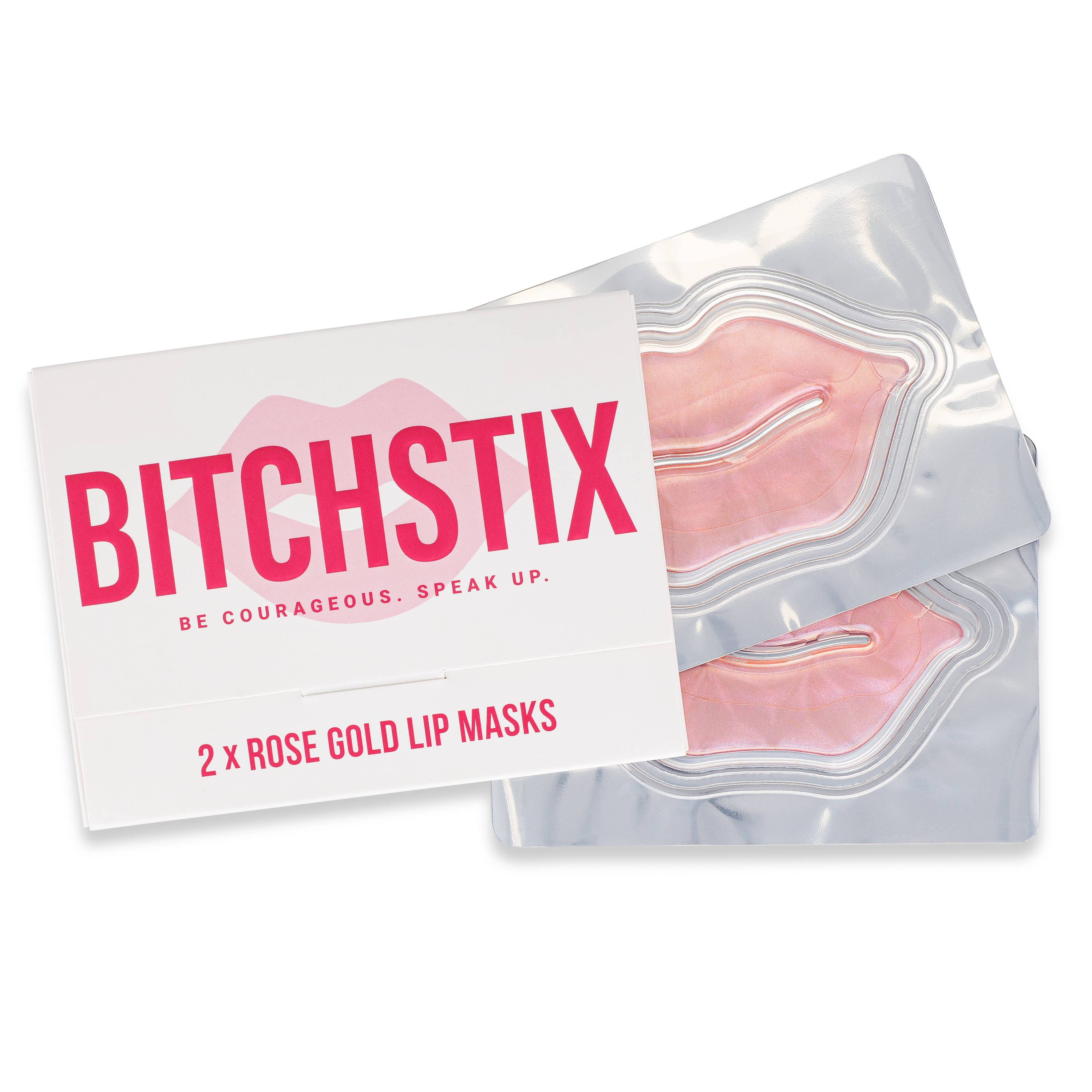 BITCHSTIX Rose Gold Lip Restoration Mask, 2 Pack Skin + Body