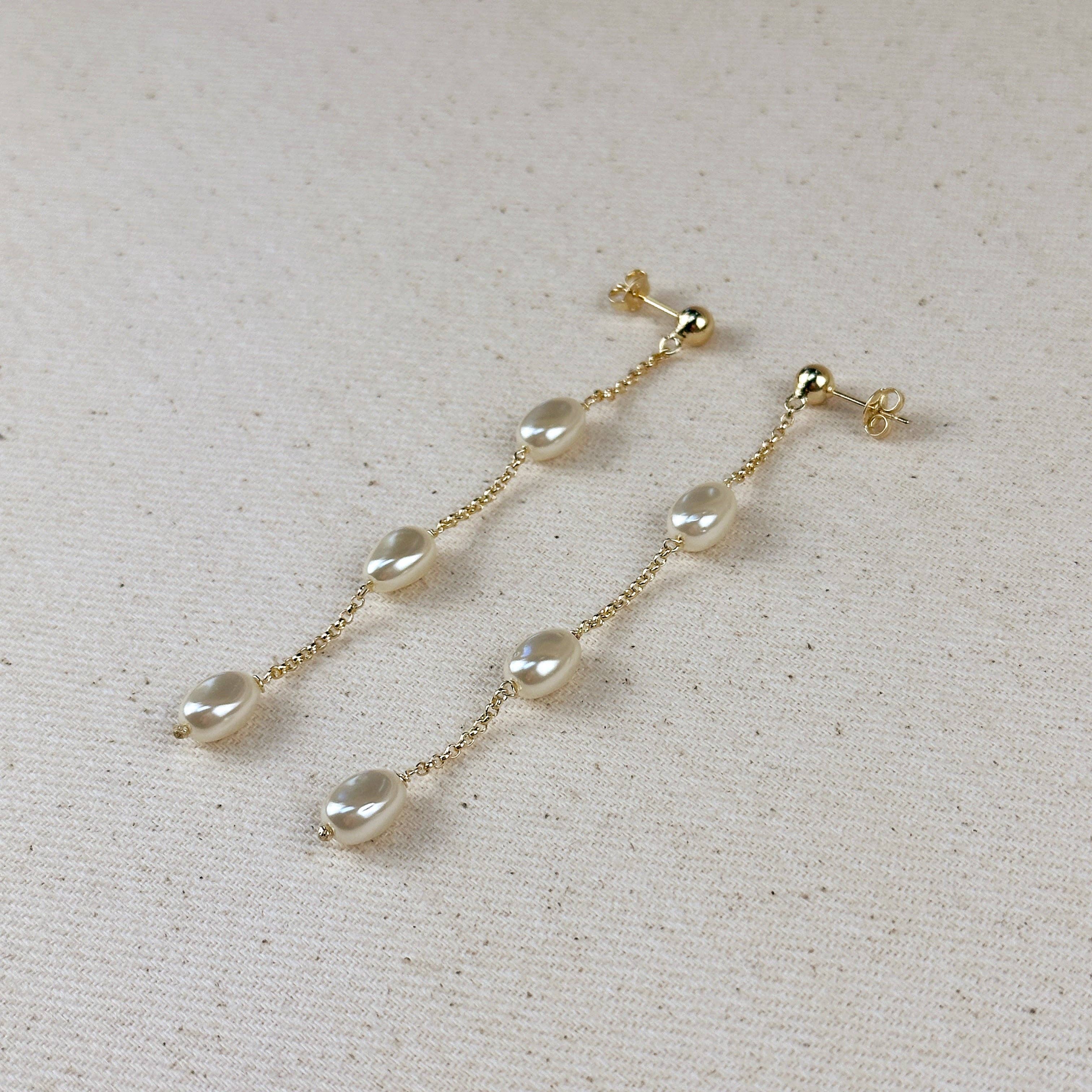 Baroque Pearl Drop Earrings Earrings