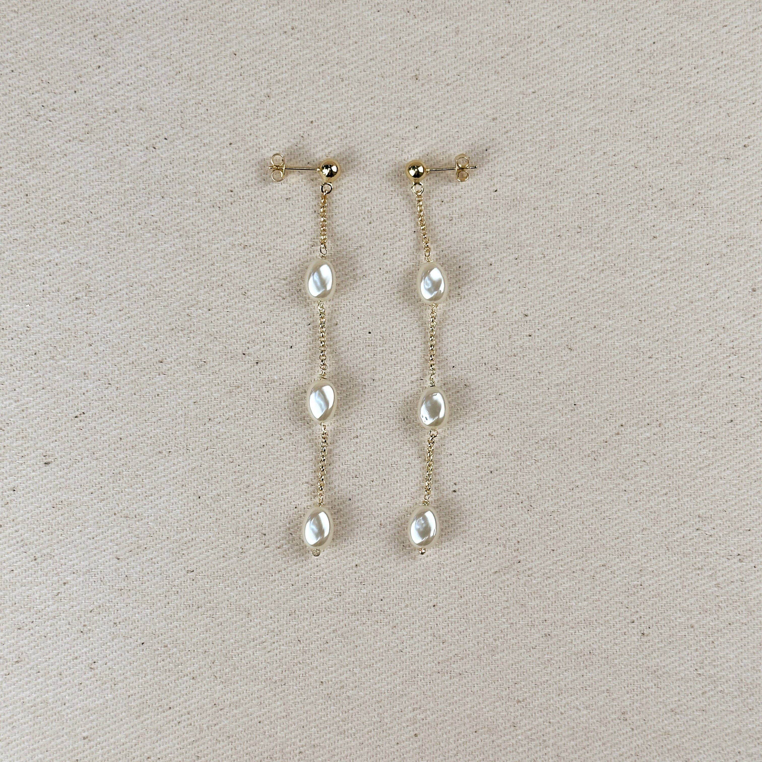 Baroque Pearl Drop Earrings Earrings