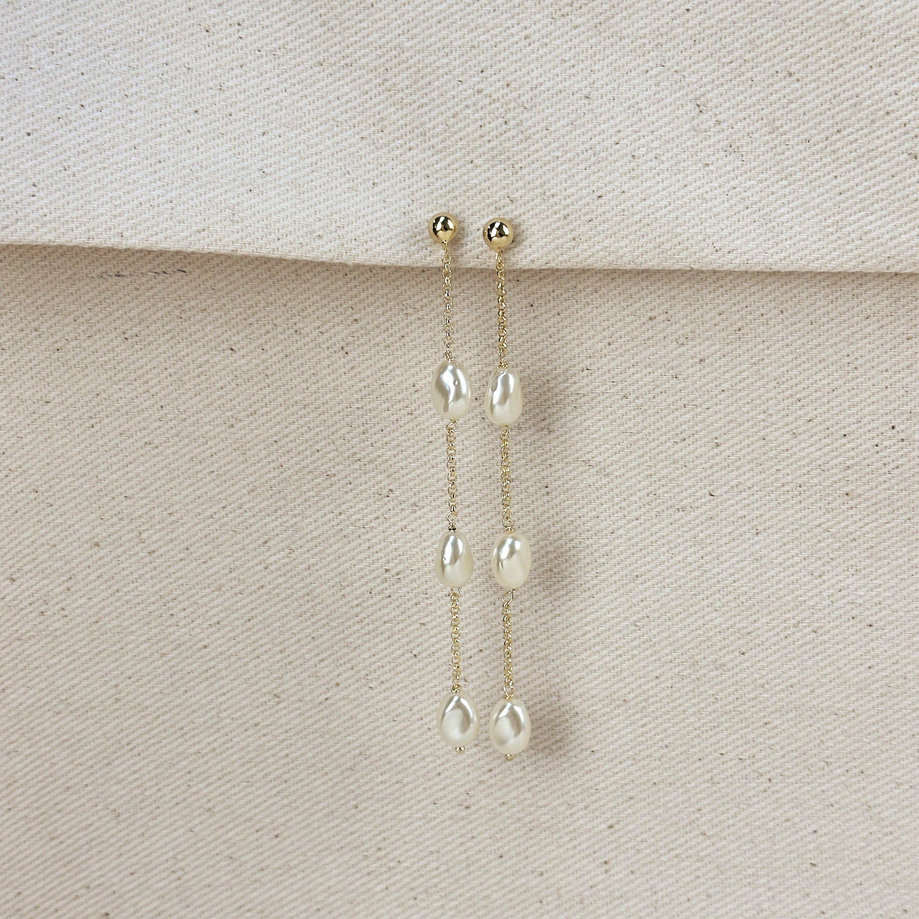 Baroque Pearl Drop Earrings Earrings