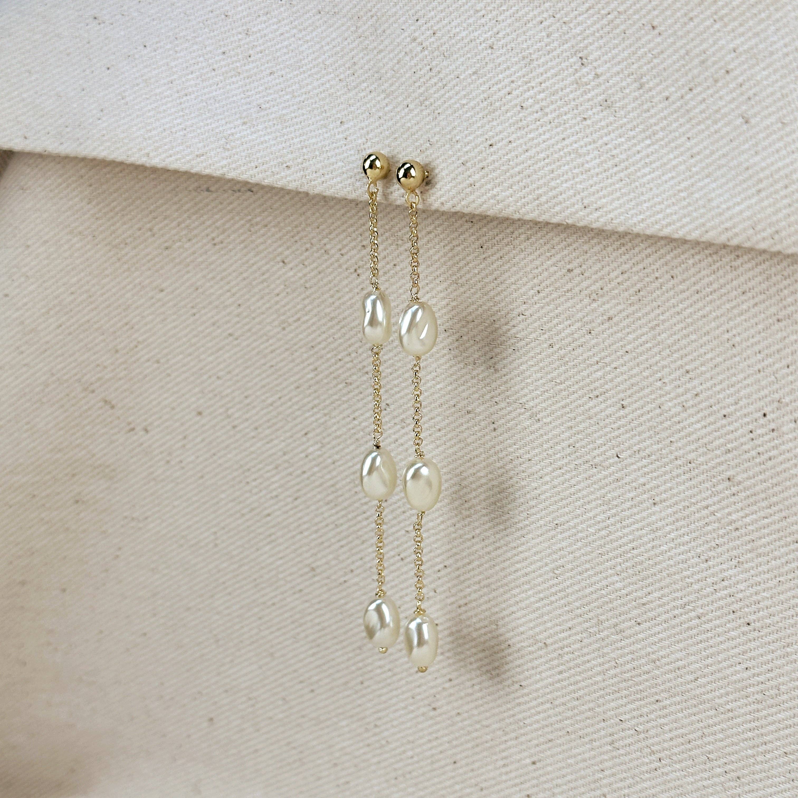 Baroque Pearl Drop Earrings Earrings