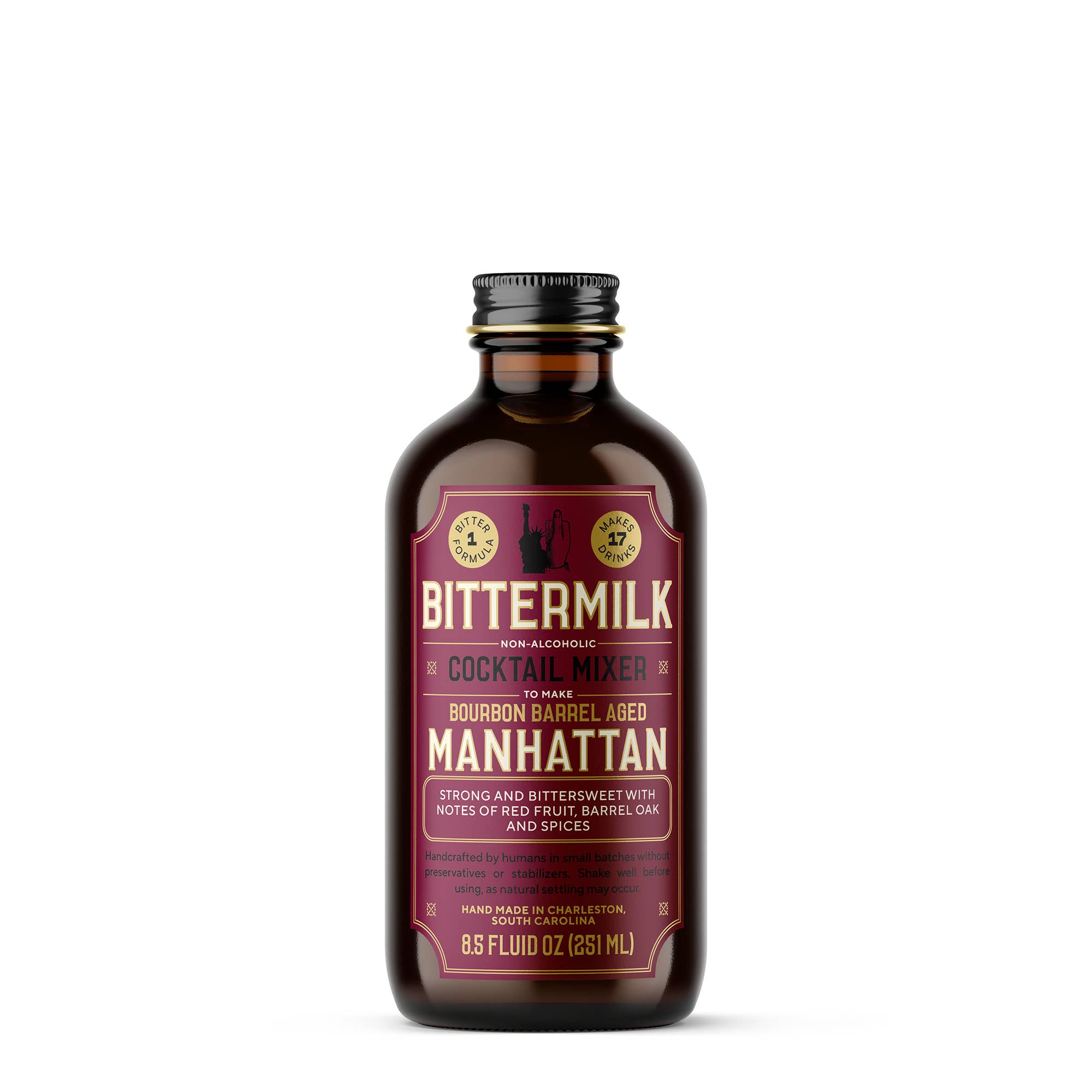 Bittermilk Bottling Co. - Bourbon Barrel Aged Manhattan Cocktail Mixer 