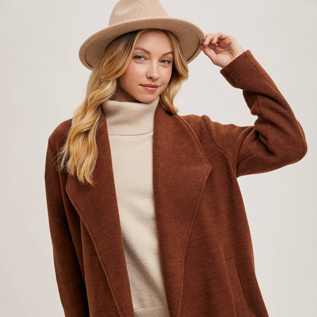 Bluivy - OPEN FRONT KNIT COAT JACKET 