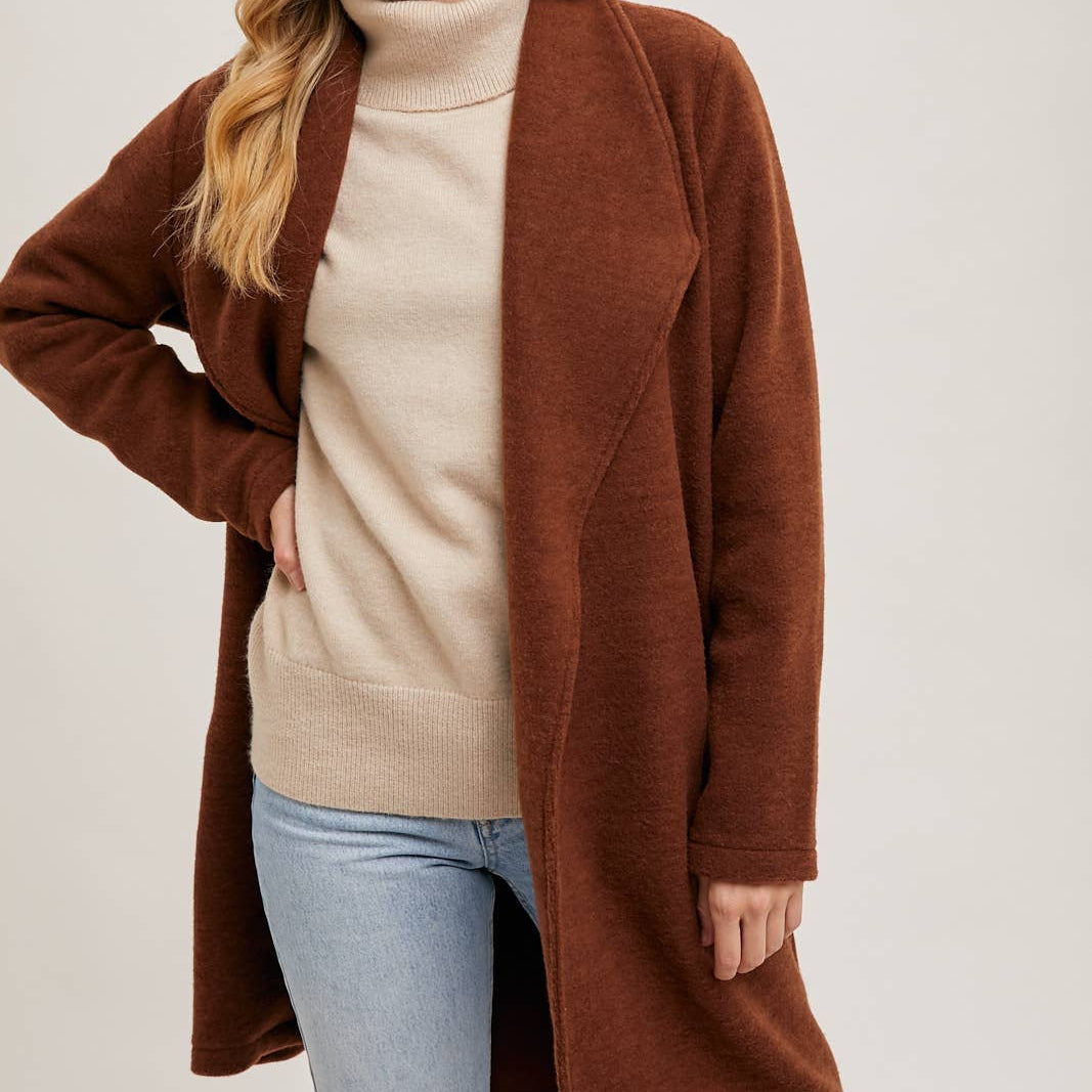 Bluivy - OPEN FRONT KNIT COAT JACKET 