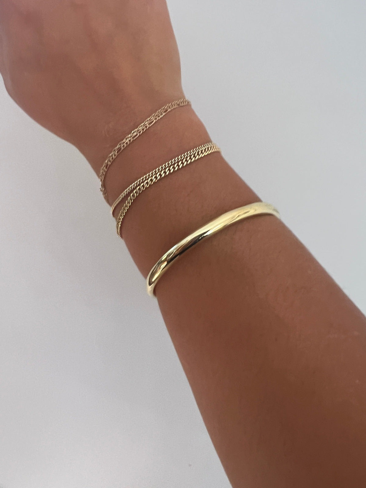 Brass Gold Bangle Bracelet Bracelets + Anklets