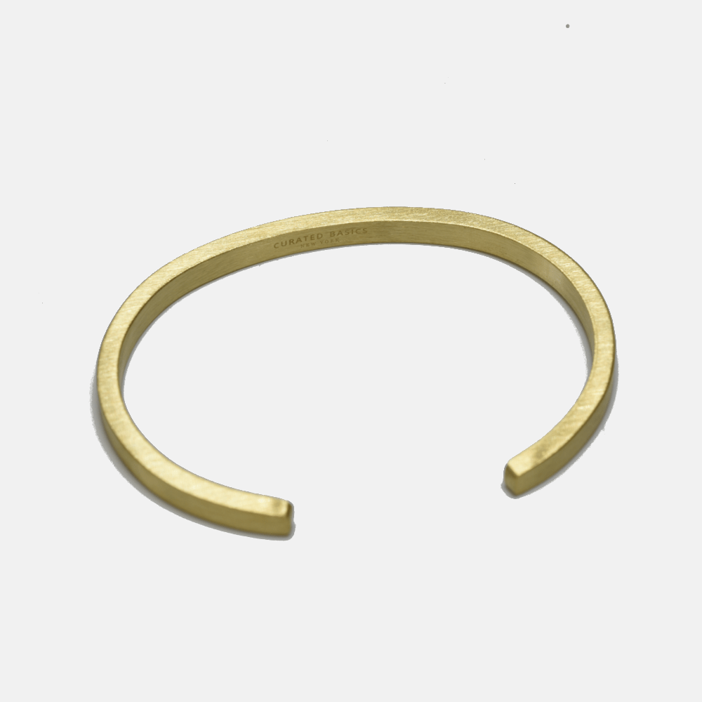 Brass or Steel Flat Cuff - Unisex Bracelets + Anklets