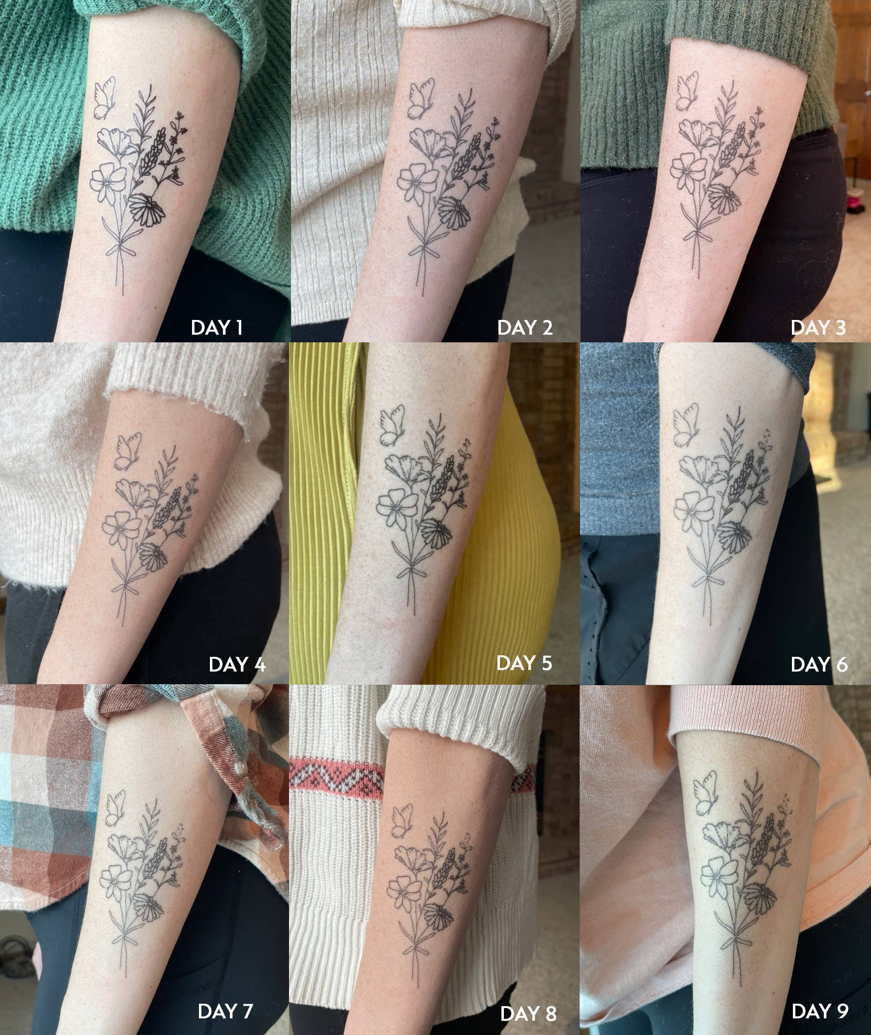 Butterfly Floral Temporary Tattoos Skin + Body