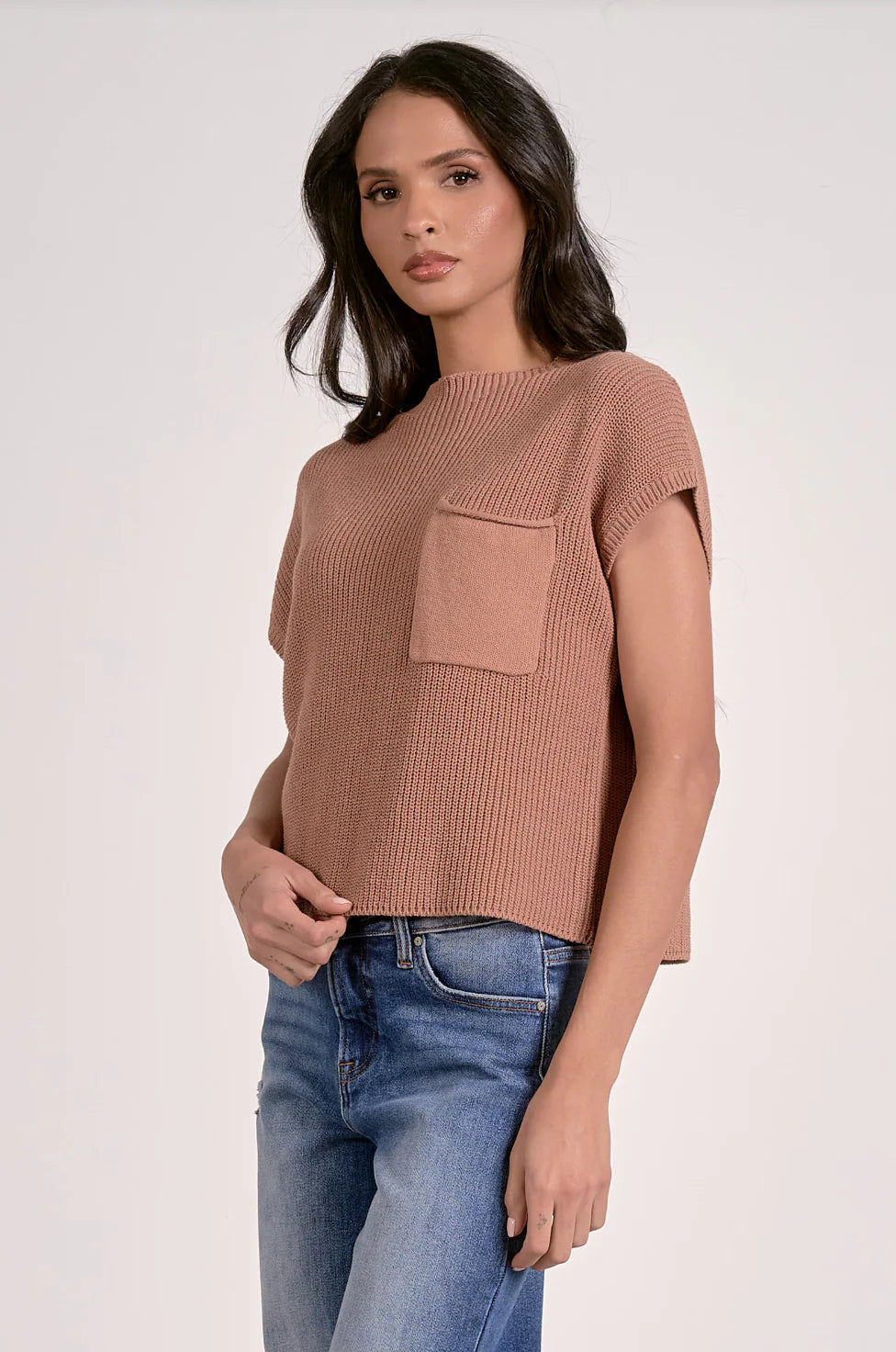 Cap Sleeve Sweater Tops