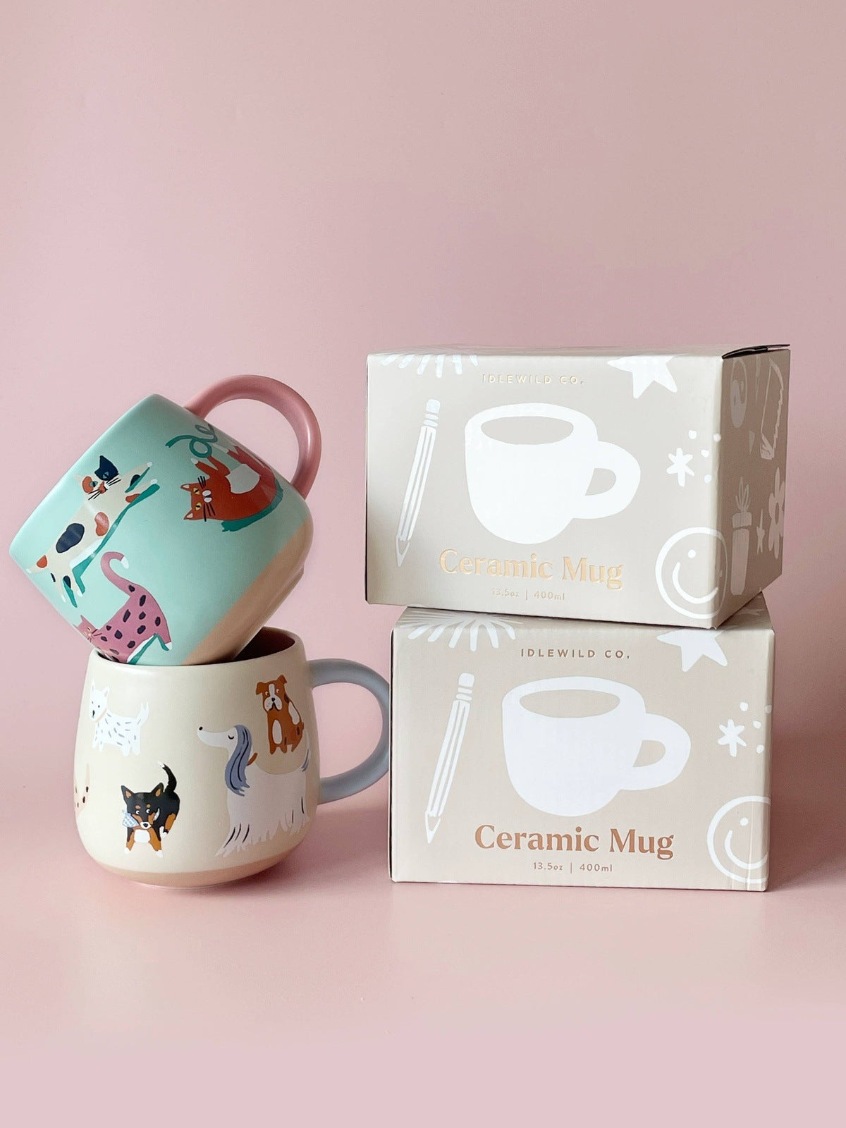 Cats Ceramic Mug Kitchen + Drinkware