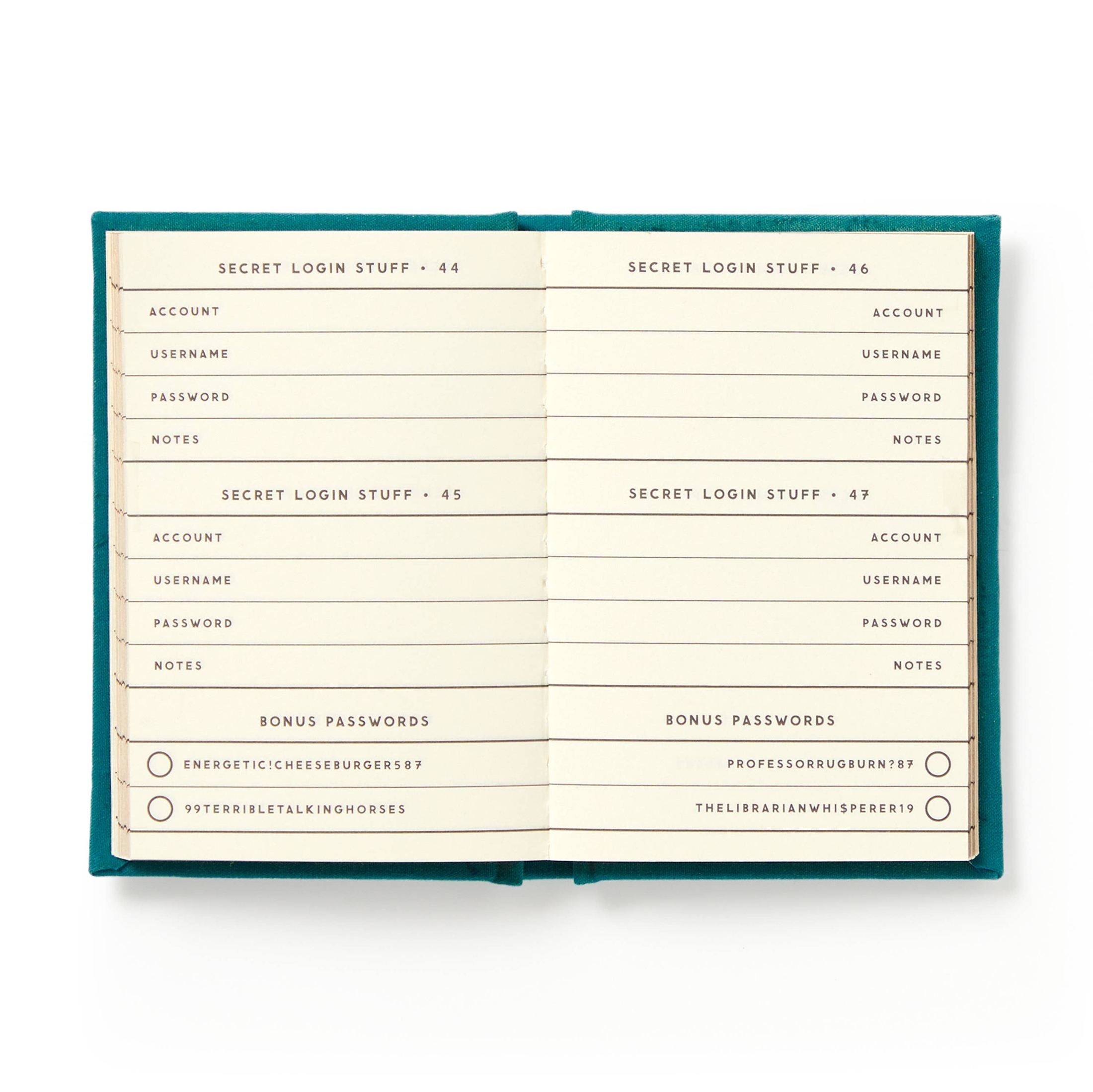 Chronicle Books - Brass Monkey Definitely Not My Passwords - Password Diary 