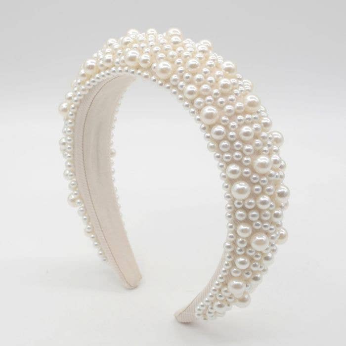 Chunky Pearl Beaded Headband Hair Accessories