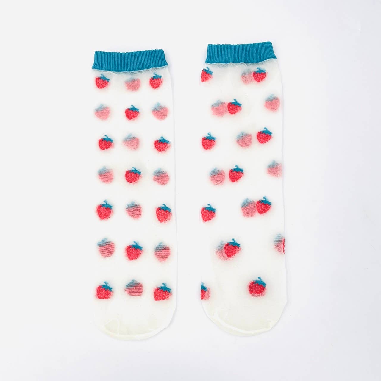 Clémence 2- Women's Sheer Strawberry Socks Socks