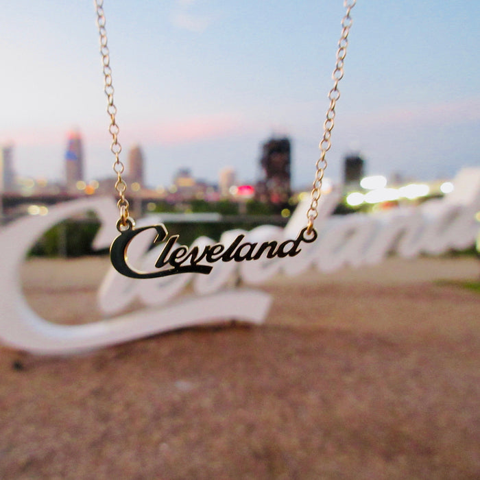 Cleveland Script Necklace