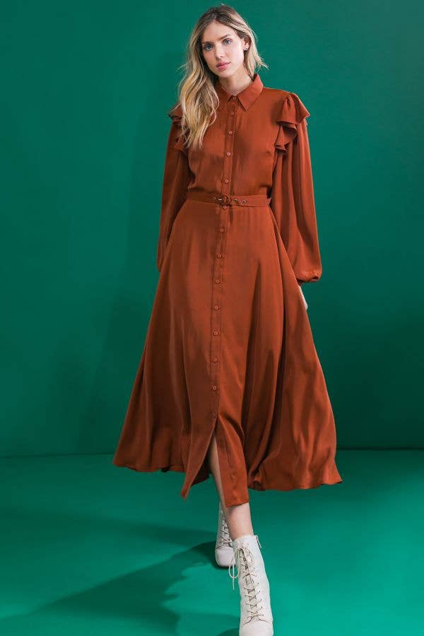 Collared Contemporary Button Down Dress Dresses + Jumpsuits