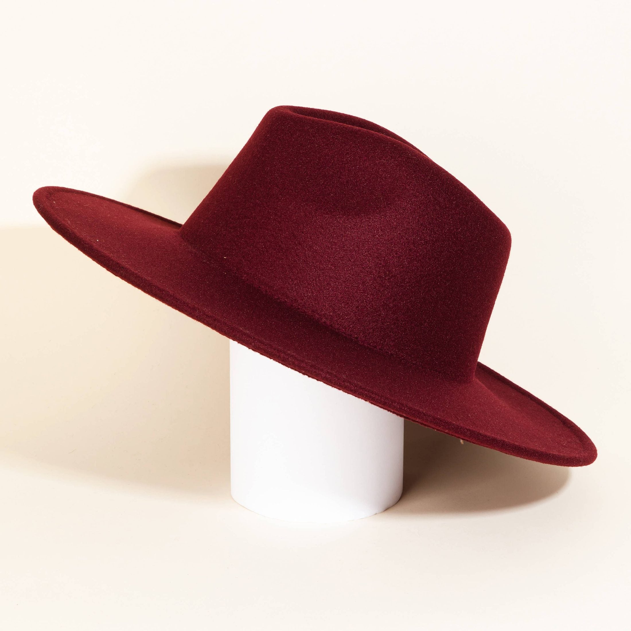 Collections by Fame Accessories - Flat Brim Fedora Fashion Hat 